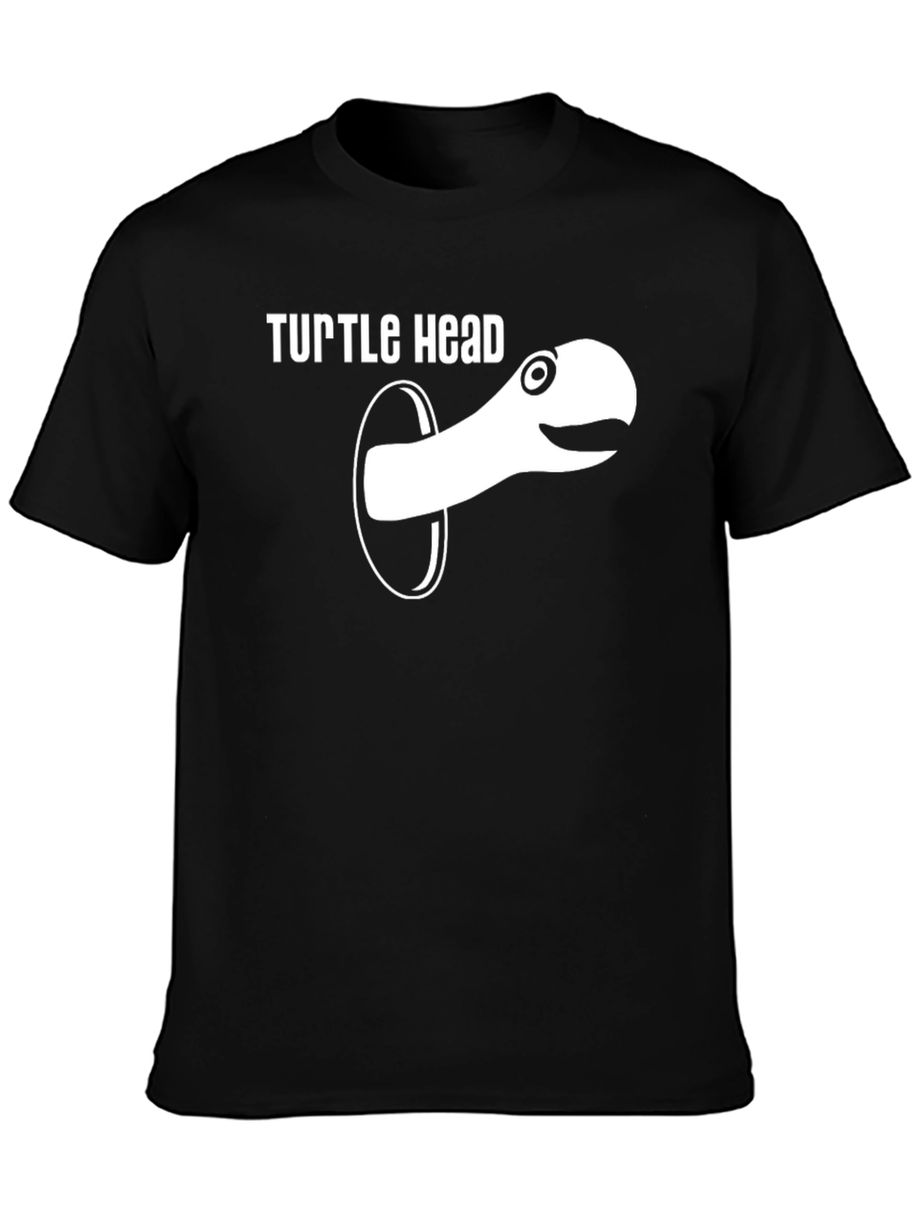 Black Turtle Head Graphic T-Shirt - Funny Novelty Tee view 3