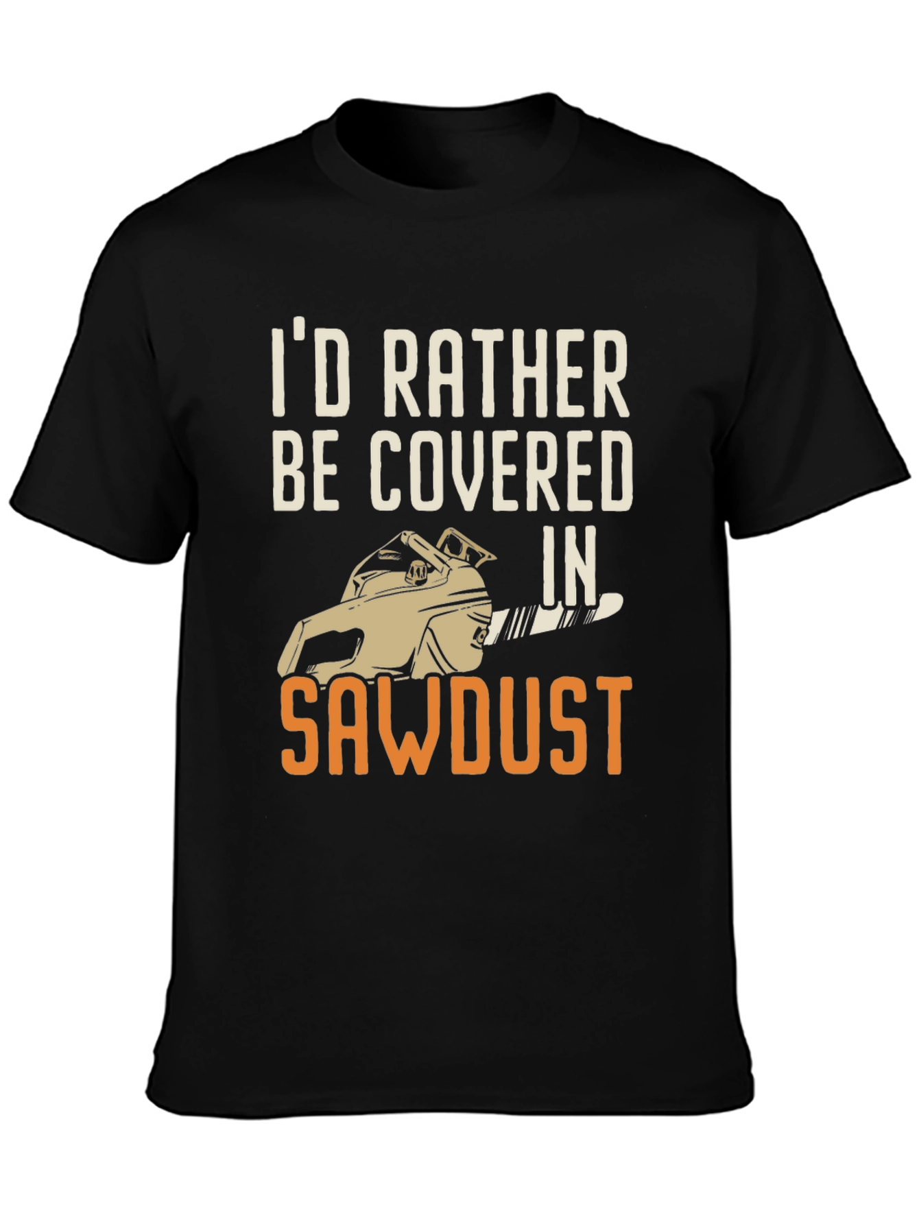 Black Sawdust Chainsaw Graphic T-Shirt - Lumberjack Apparel view 3