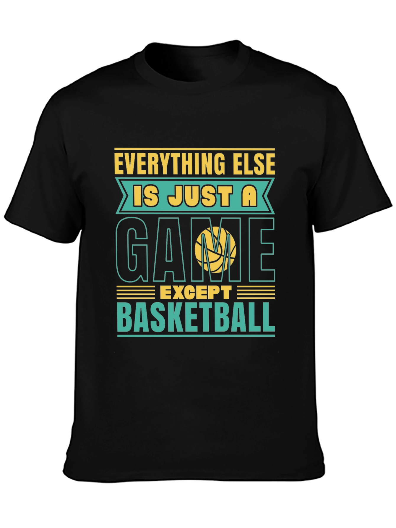 Black Basketball Game T-Shirt view 3