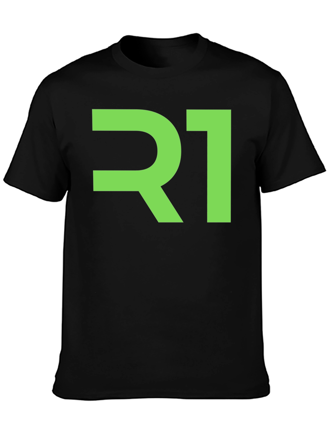 Black R1 Graphic Tee - Bold Statement T-Shirt view 3