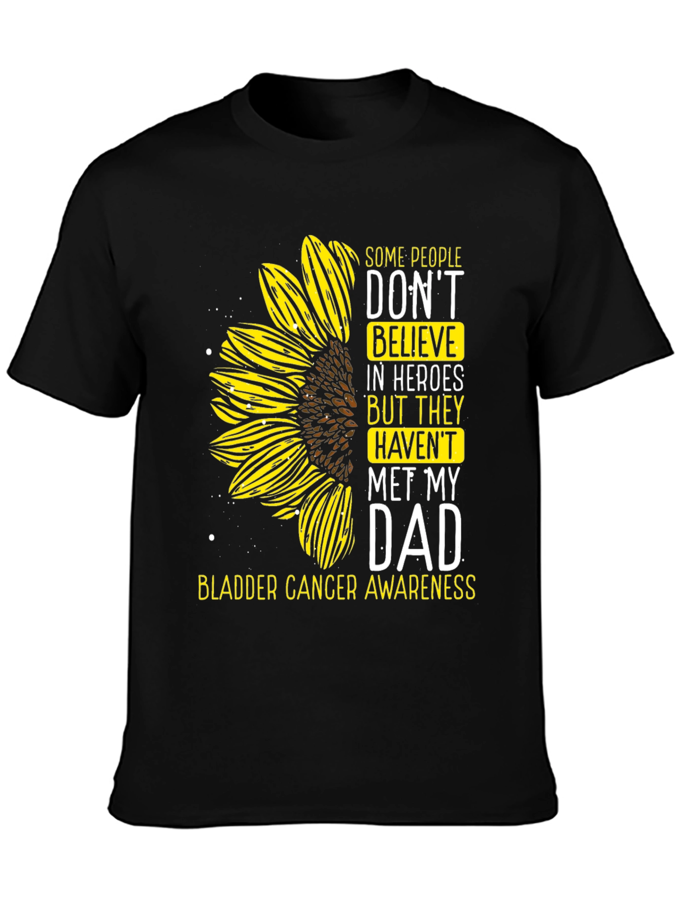 Bladder Cancer Awareness Sunflower T-Shirt - 3
