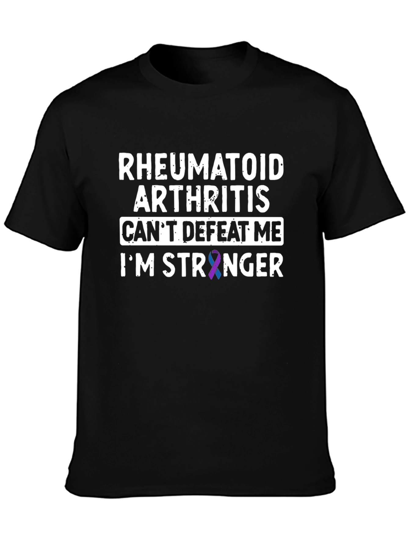 Black Rheumatoid Arthritis Awareness T-Shirt - I'm Stronger view 3