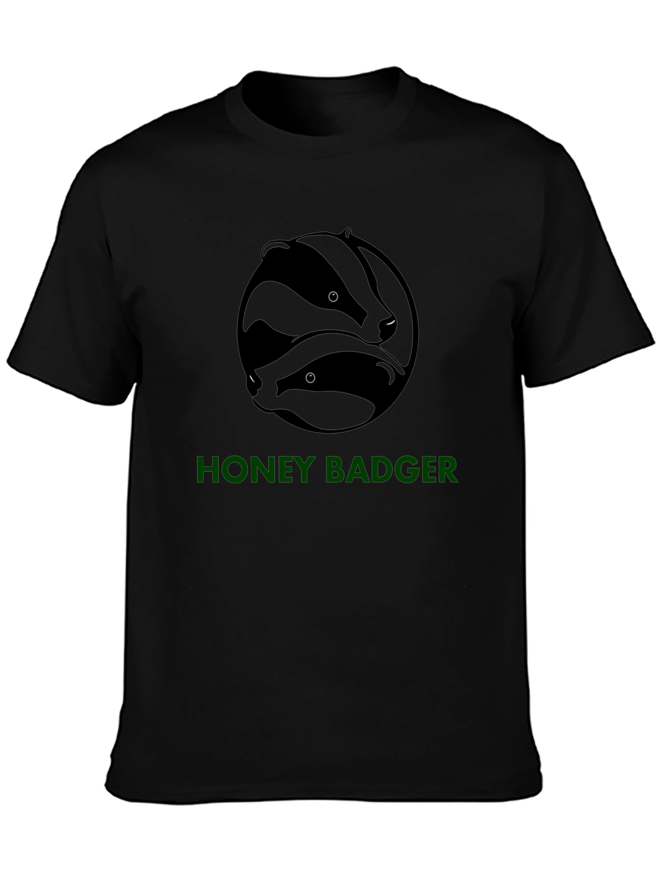 Black Honey Badger Graphic Tee - Black view 3