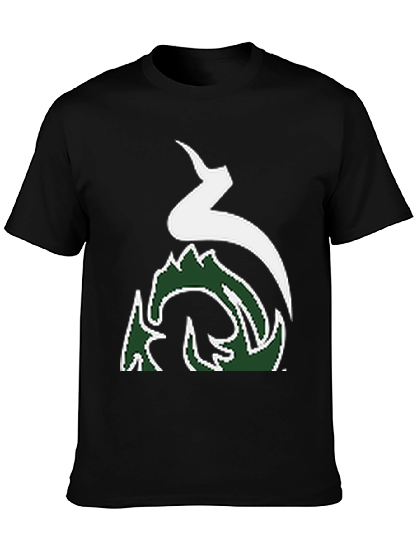 Black Stylish Graphic Print Tee view 3