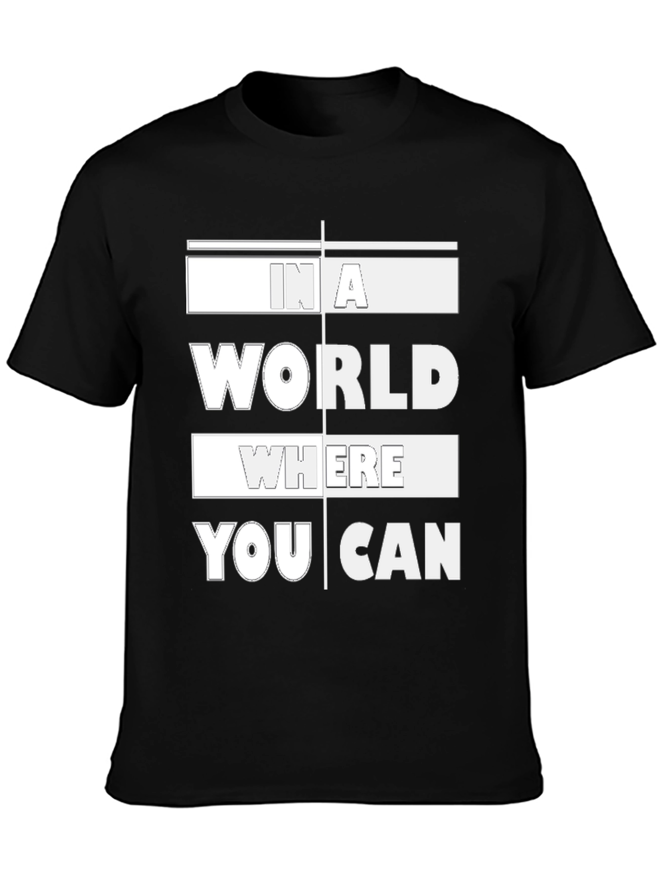 Black In A World Where You Can Be Anything T-Shirt view 3