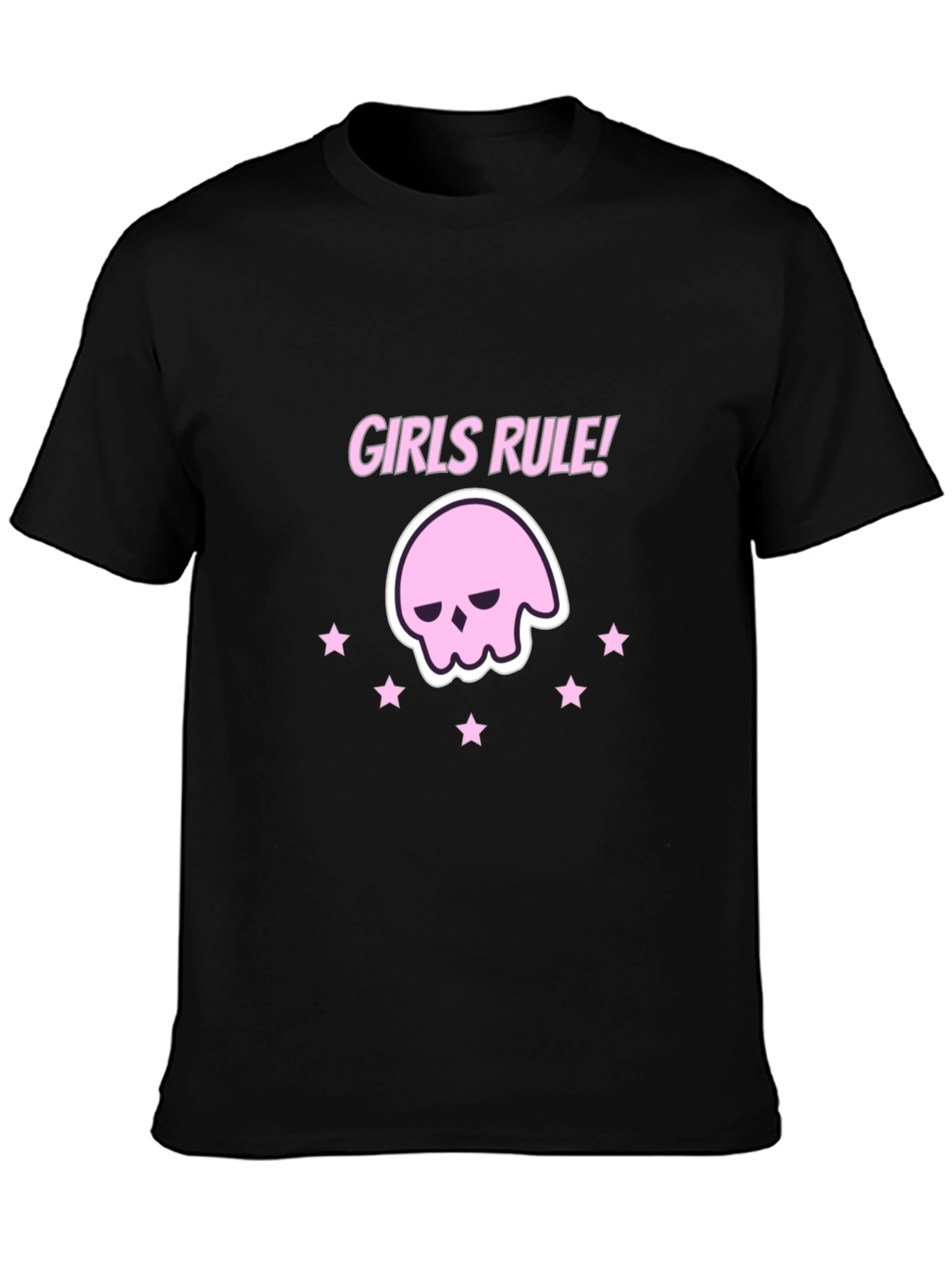 Black Girls Rule! Graphic Tee - Black Cotton T-Shirt view 3