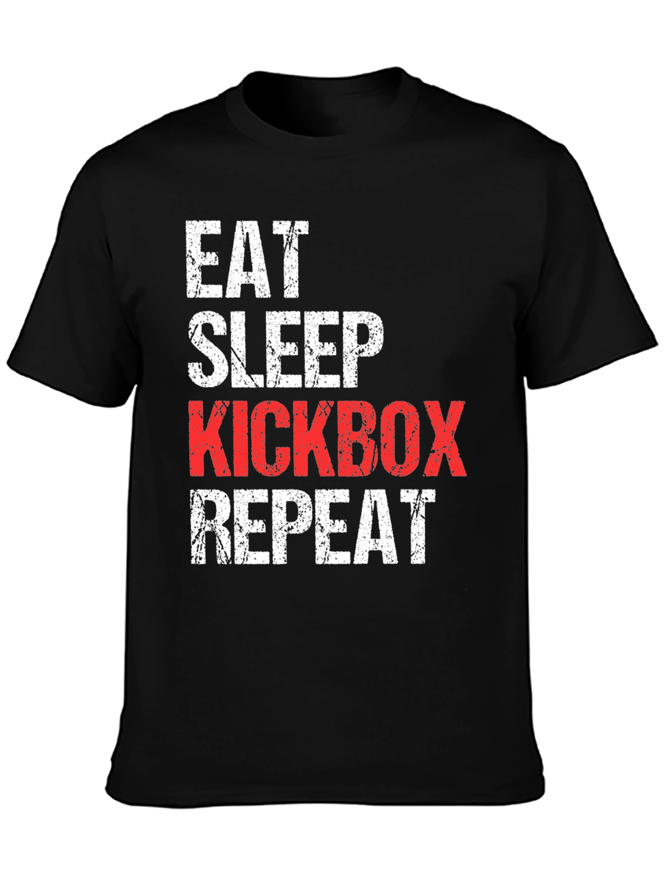 Black Eat Sleep Kickbox Repeat T-Shirt view 3