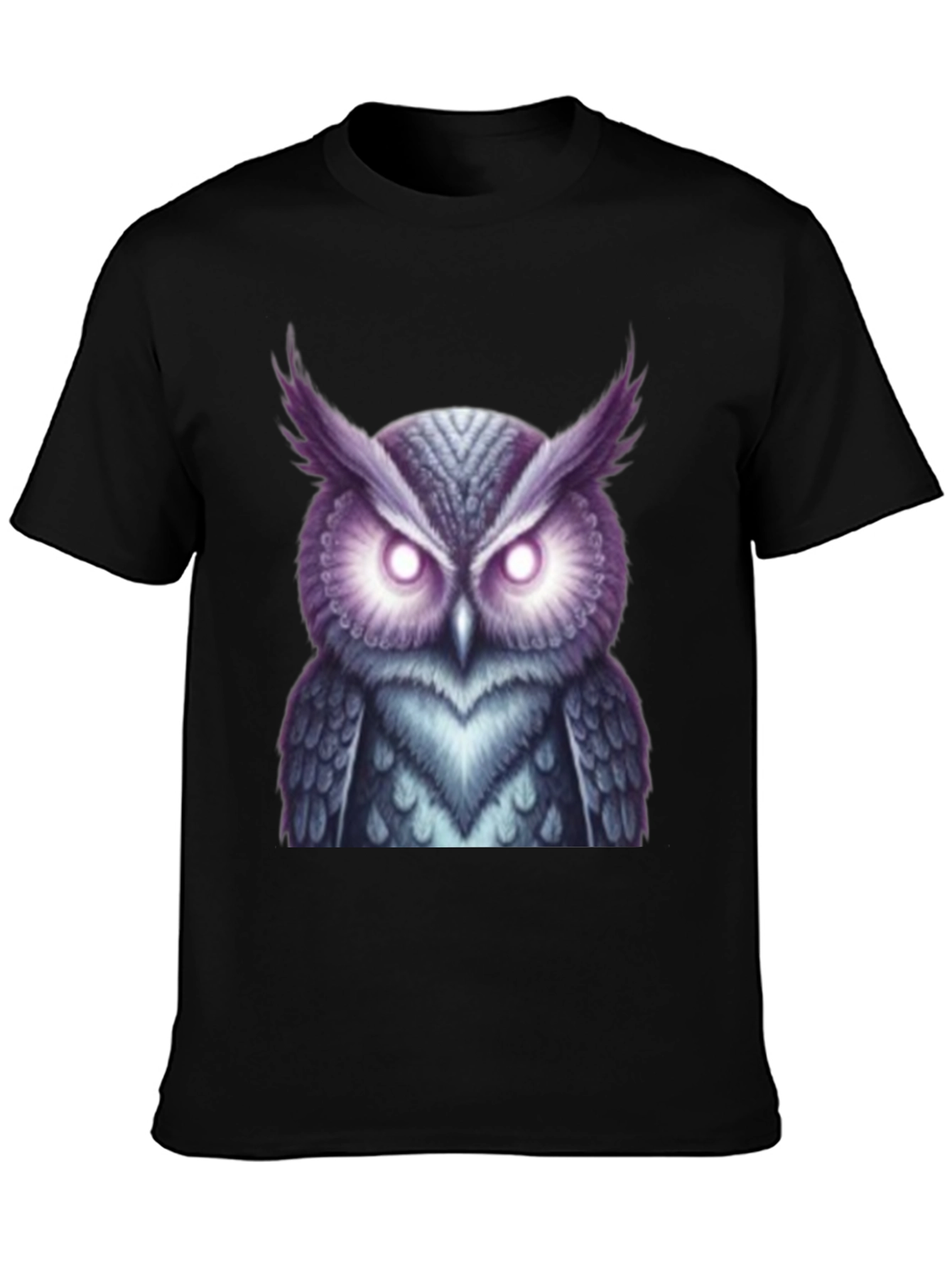 Mystic Owl Graphic Tee - Black Cotton - 3