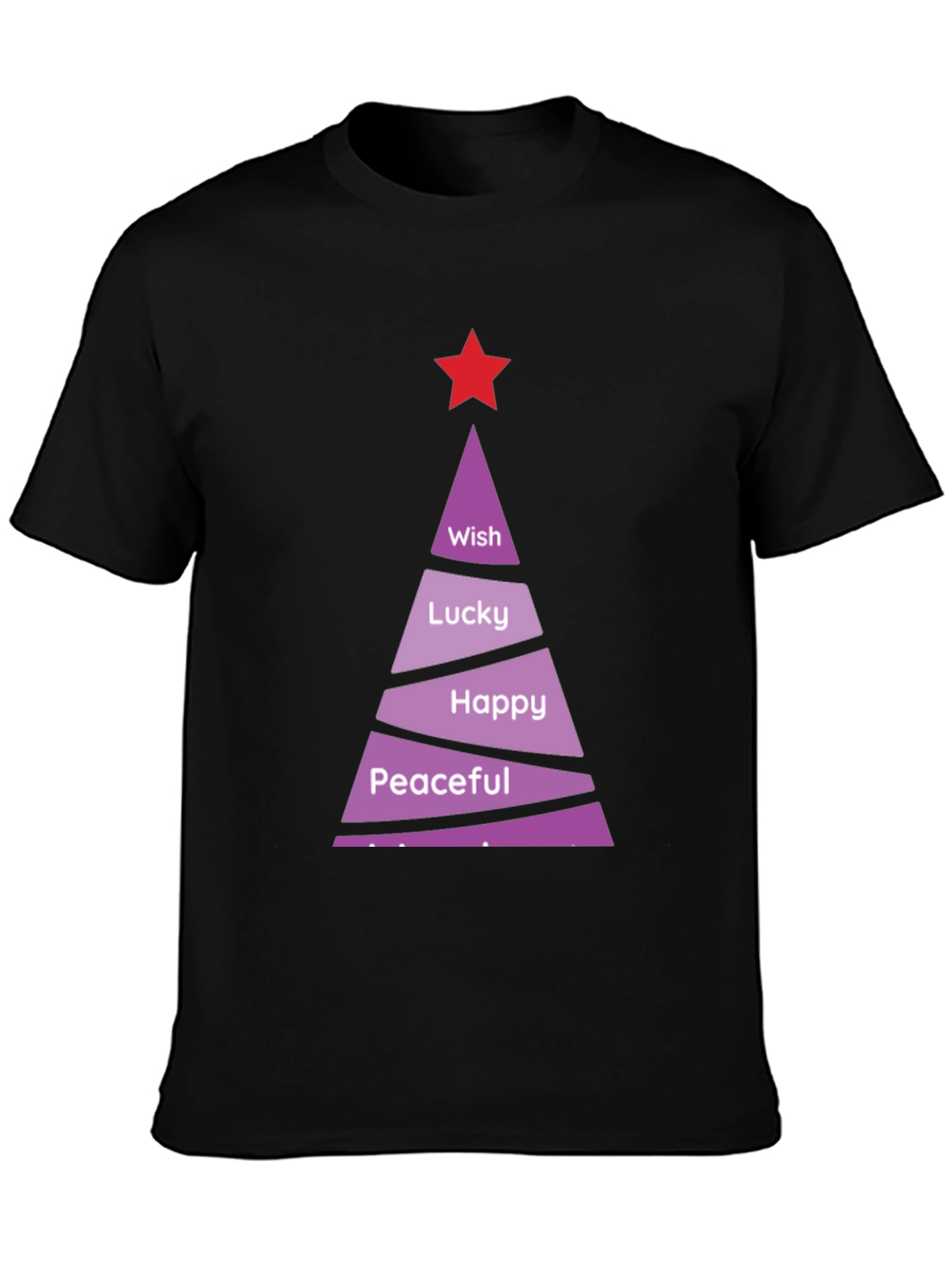 Black Festive Wishes Graphic Tee view 3