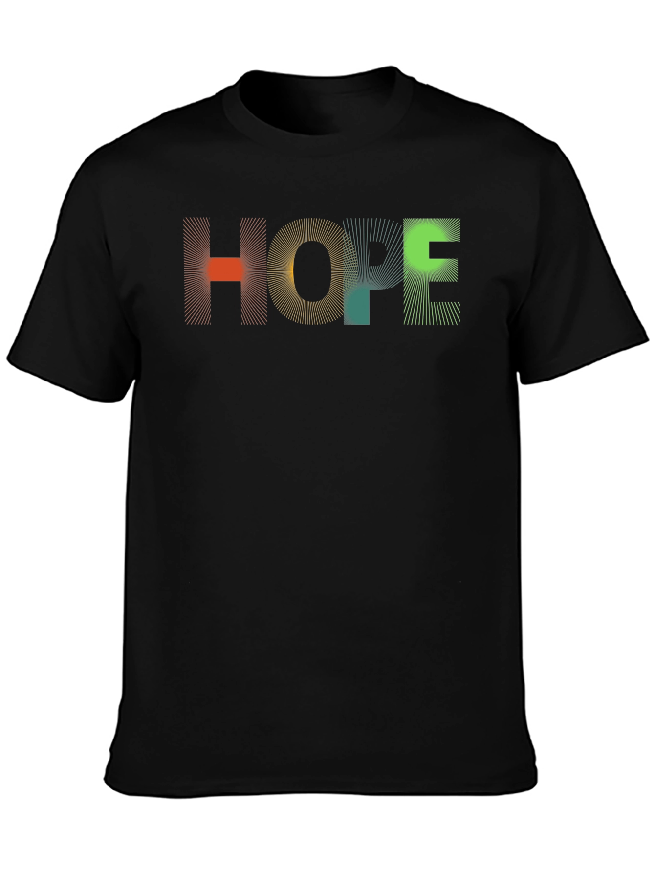 Black HOPE Graphic Tee - Modern Abstract Design, Unisex Fit view 3