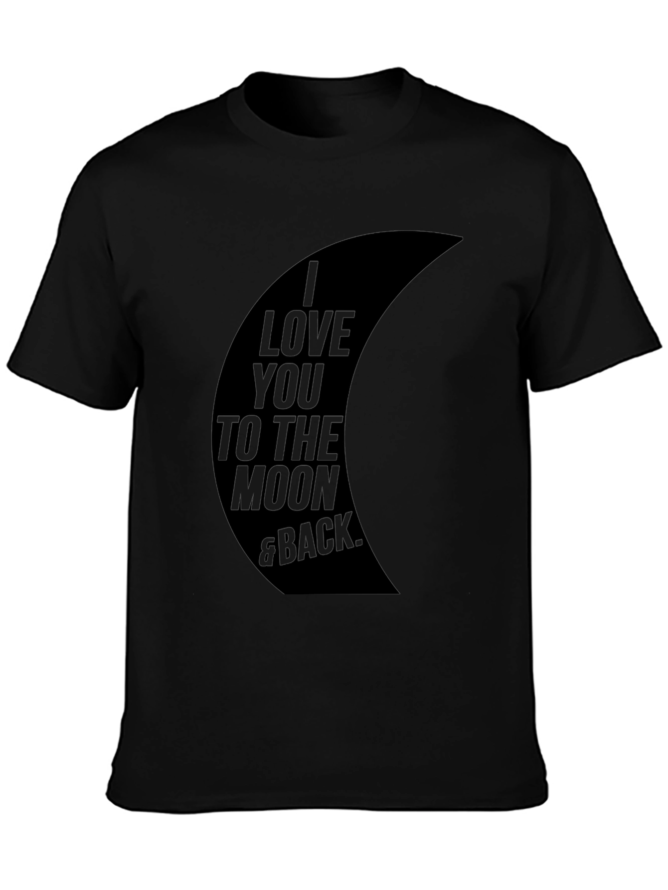 Black I Love You to the Moon & Back Graphic Tee - Black view 3