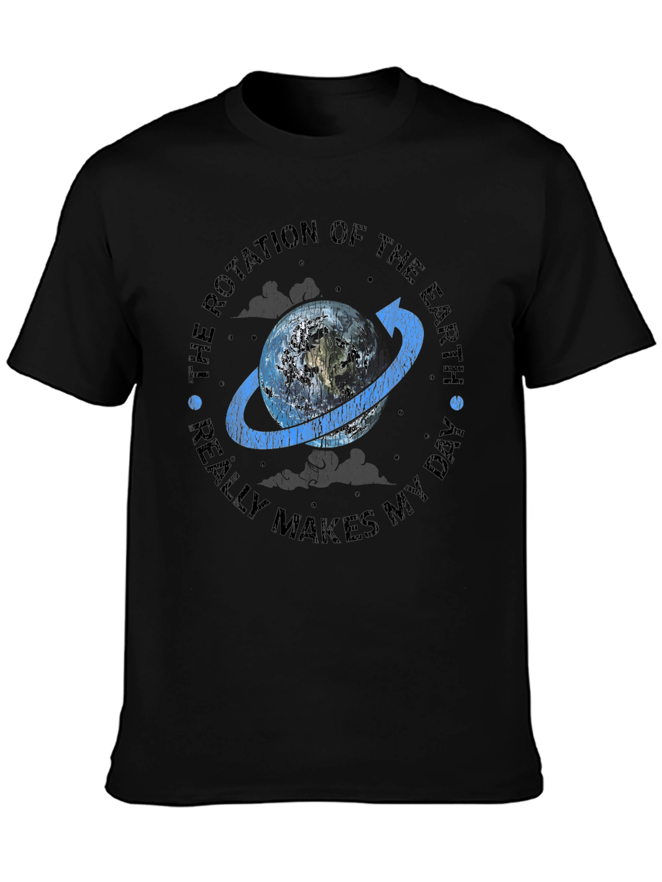 Black Rotation of the Earth T-Shirt - Funny Science Tee view 3