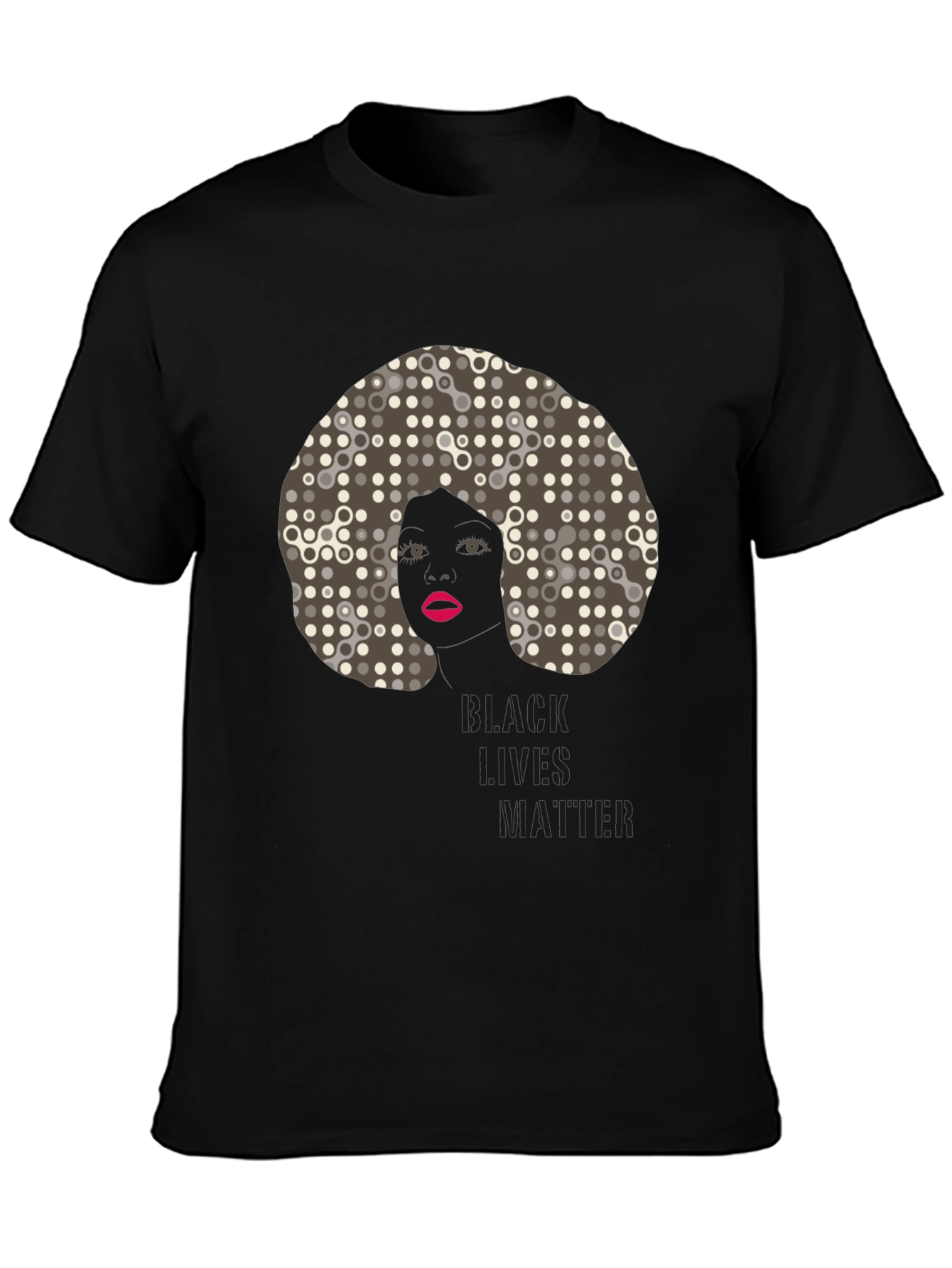 Black Black Lives Matter Afro Graphic Tee view 3