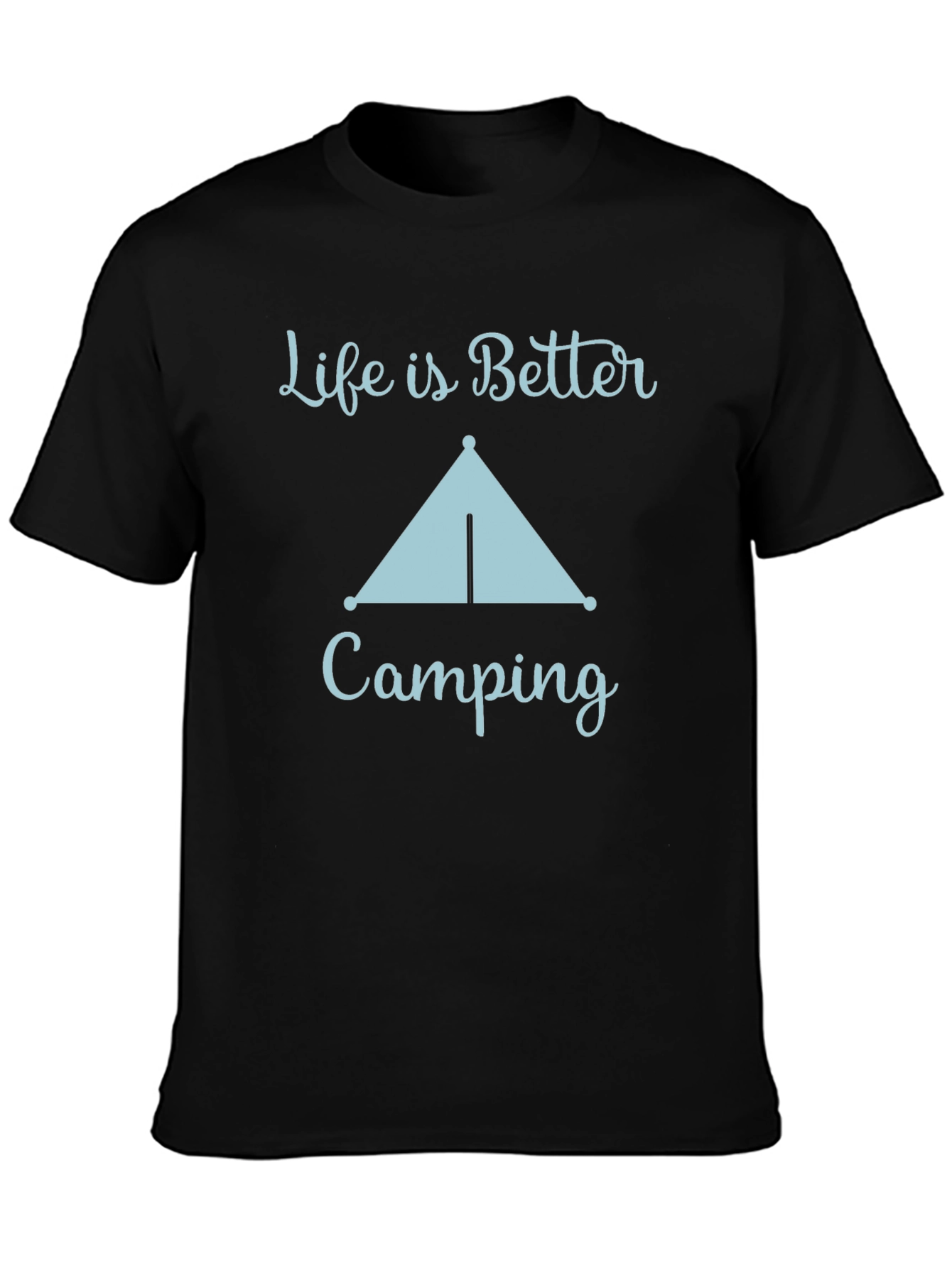 Black Life Is Better Camping Graphic Tee view 3