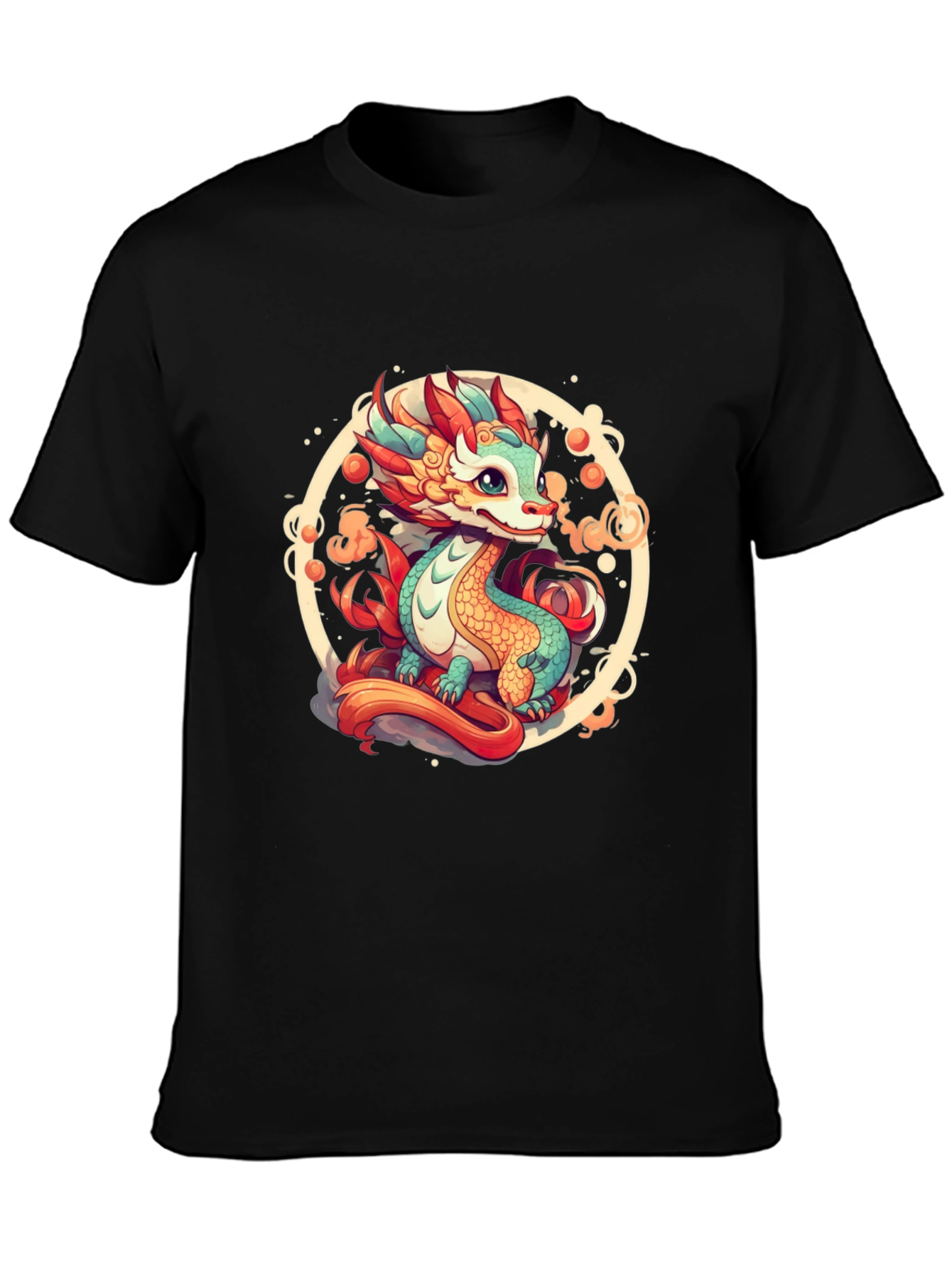 Cute Dragon Graphic Tee - Black T-Shirt - 3