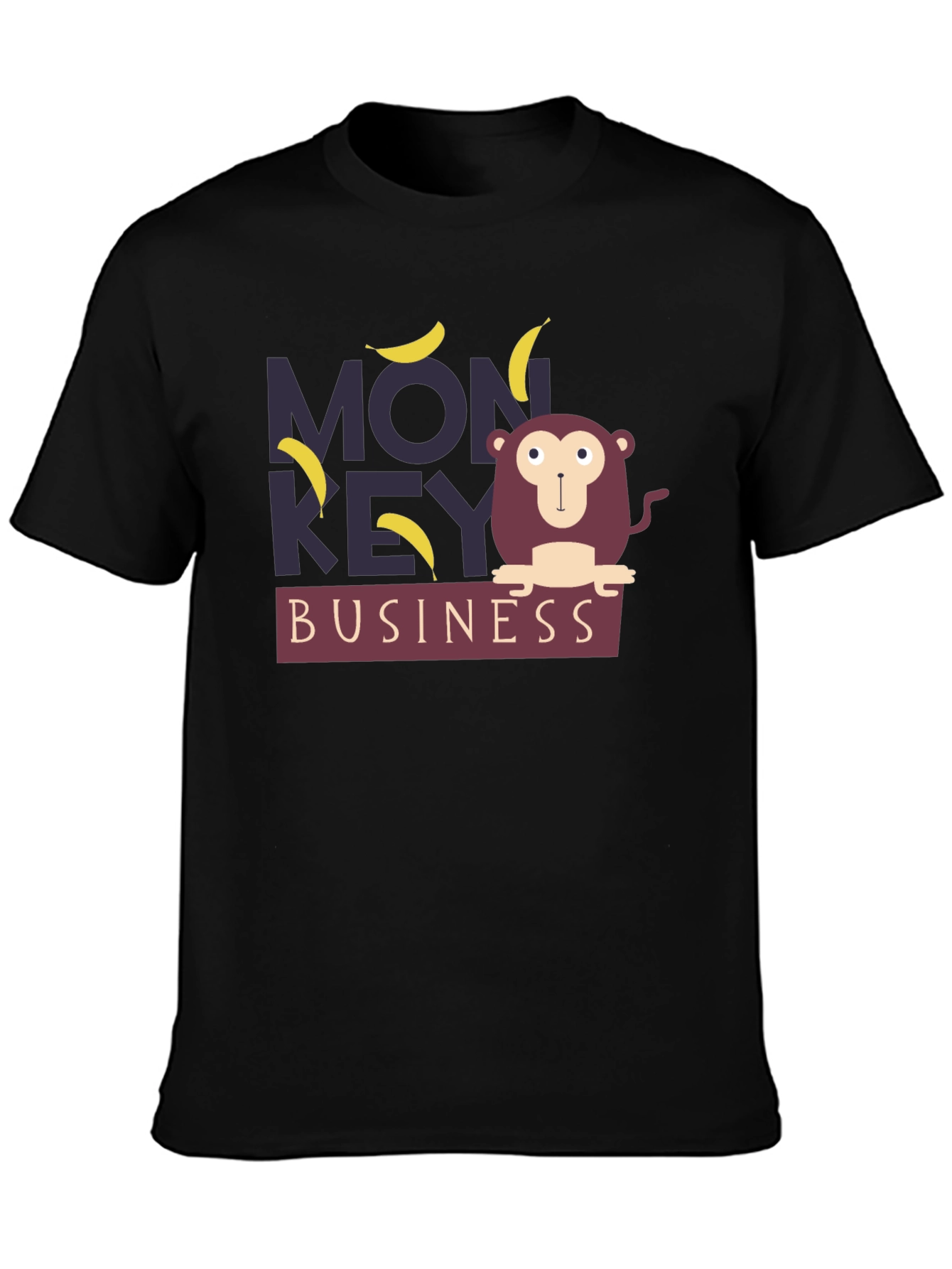Black Monkey Business Graphic Tee - Fun Novelty T-Shirt view 3