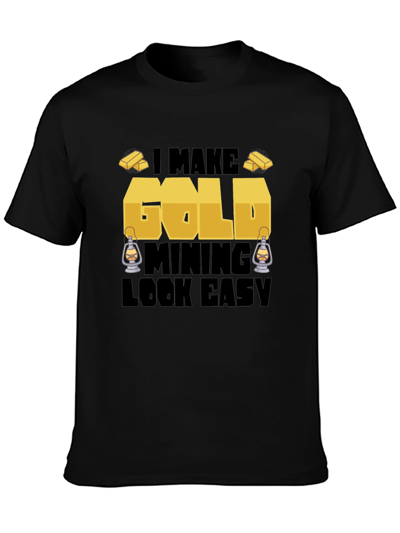 Black Gold Mining T-Shirt - Funny Miner Tee view 3