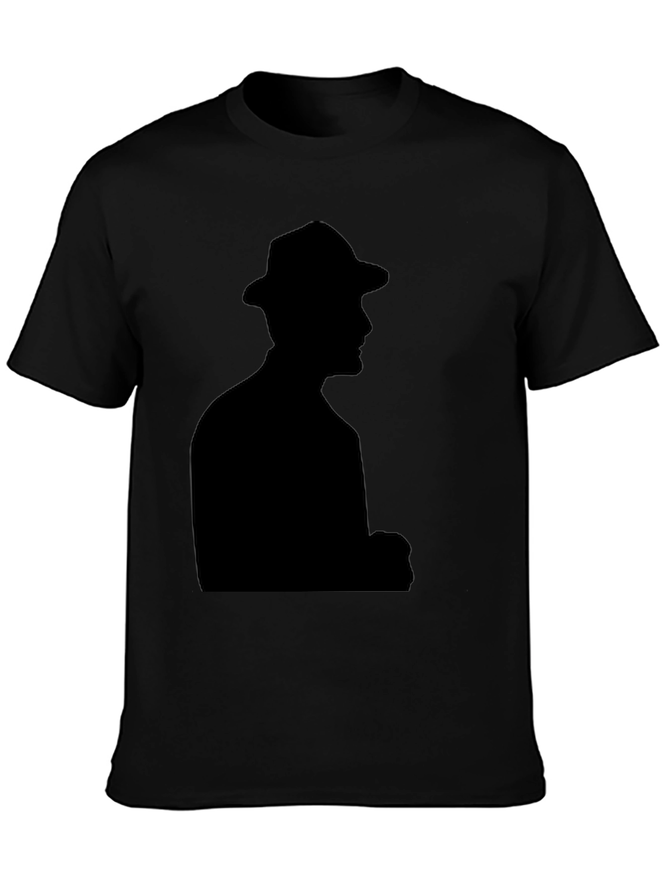Black Shadow Man Graphic Tee - Cool & Stylish Black T-Shirt view 3