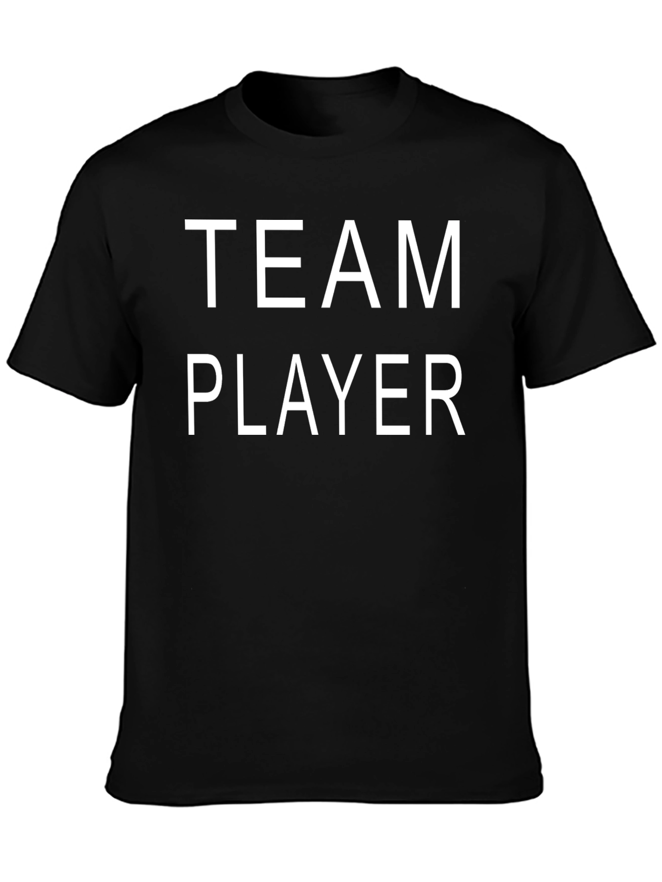 Black Team Player Graphic Tee - Black Cotton T-Shirt view 3