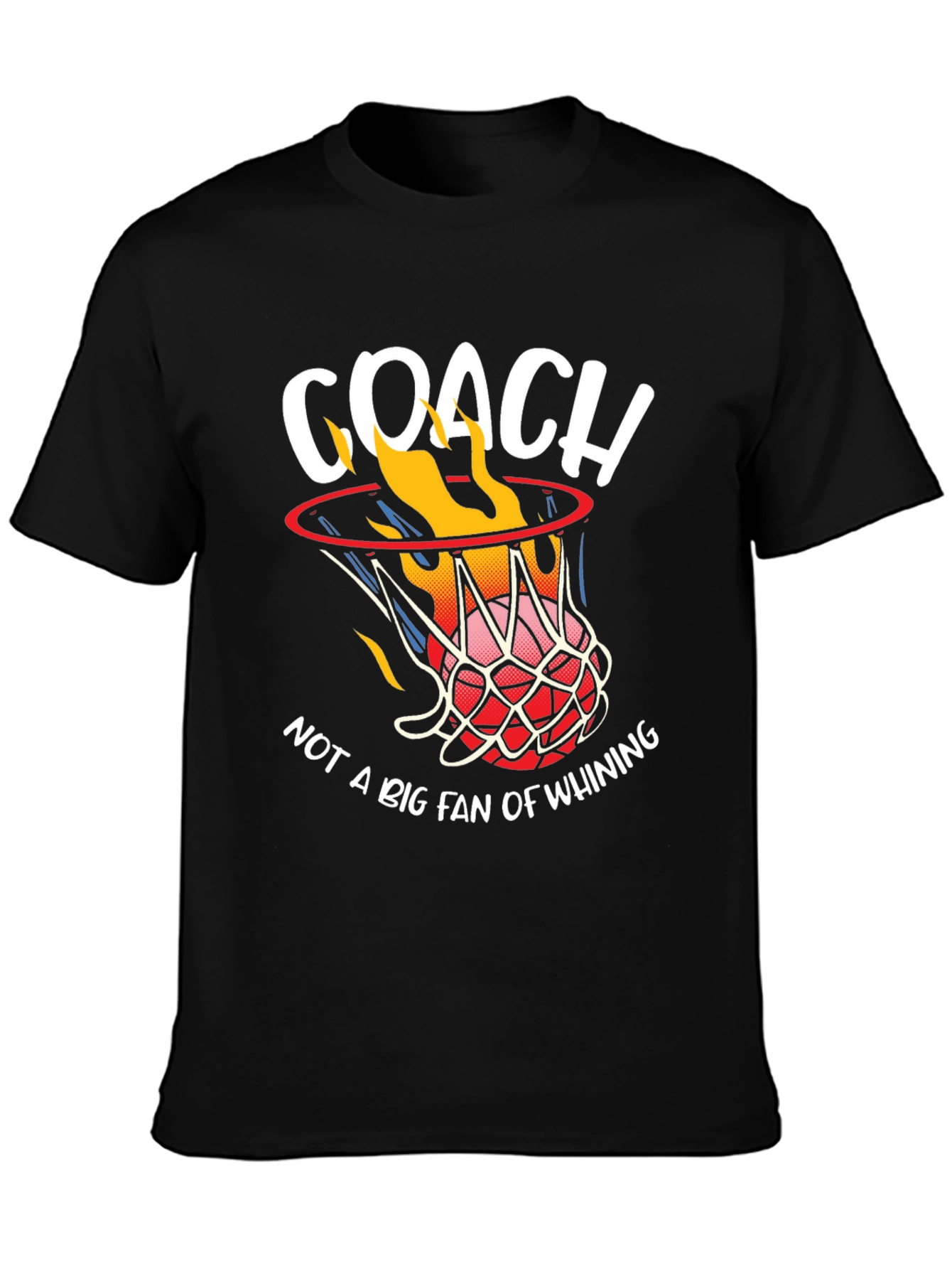 Black Coach Not a Fan Whining T-Shirt view 3