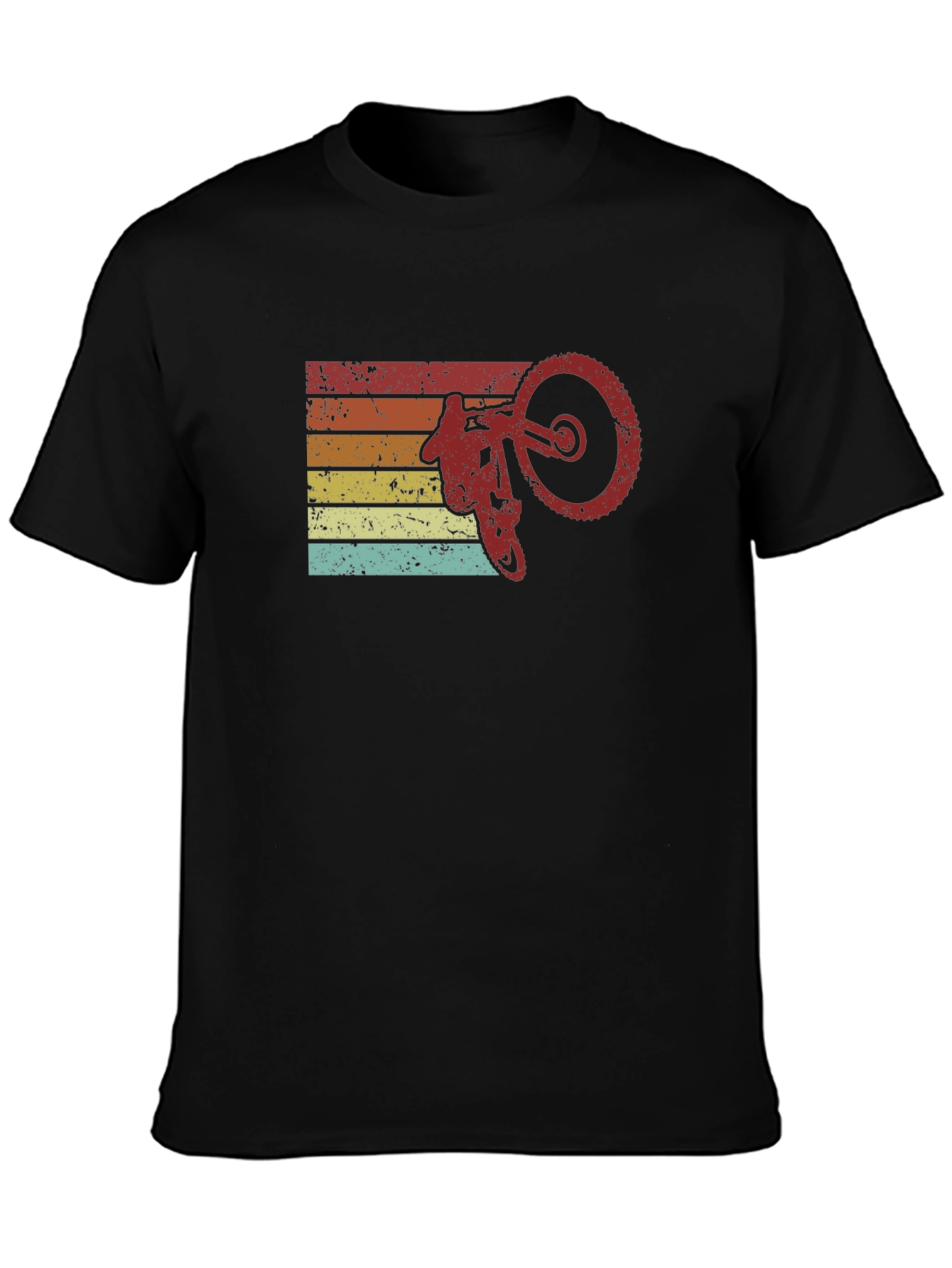 Black Retro Mountain Bike Graphic Tee view 3