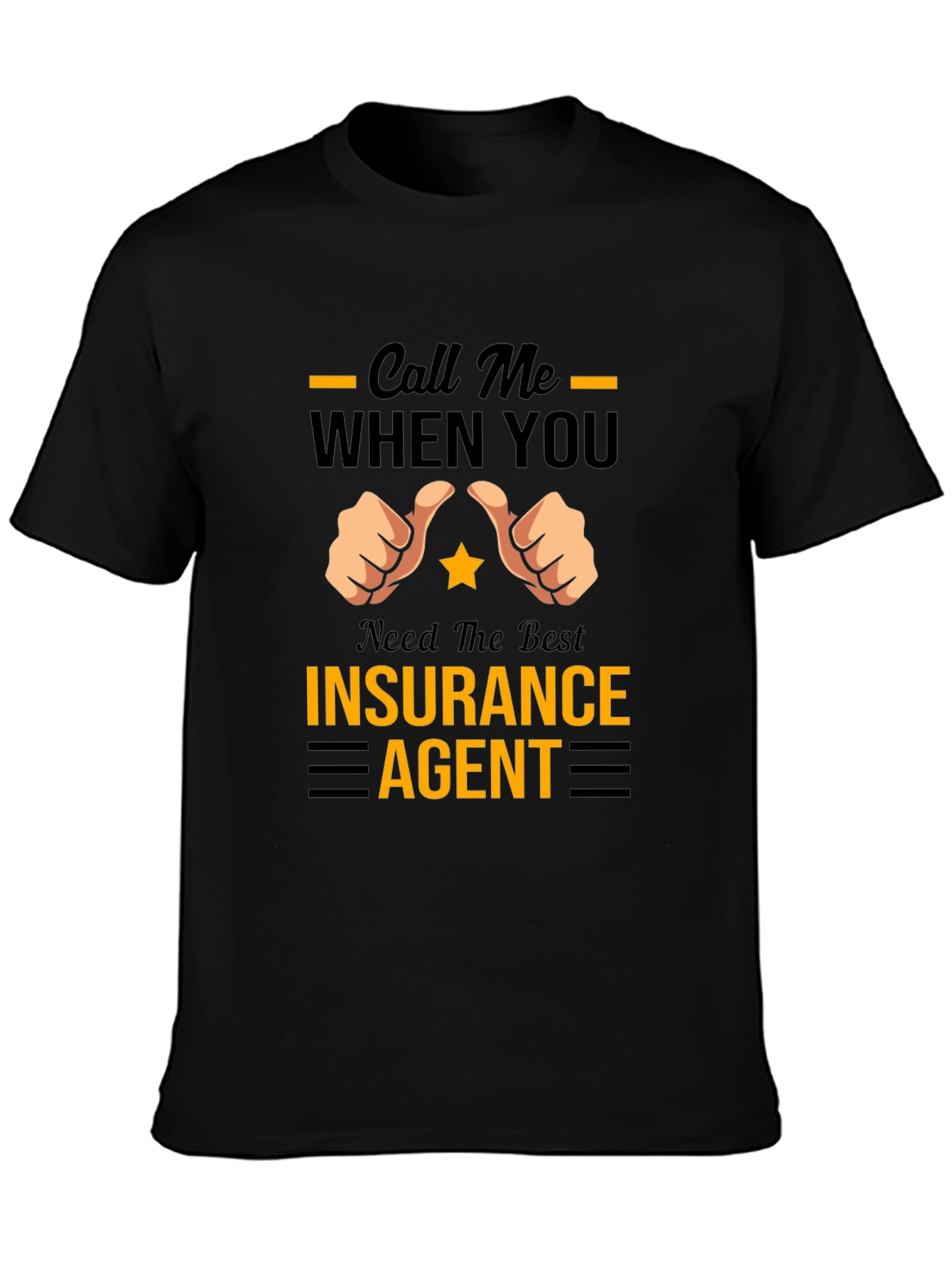 Black Insurance Agent Graphic Tee view 3