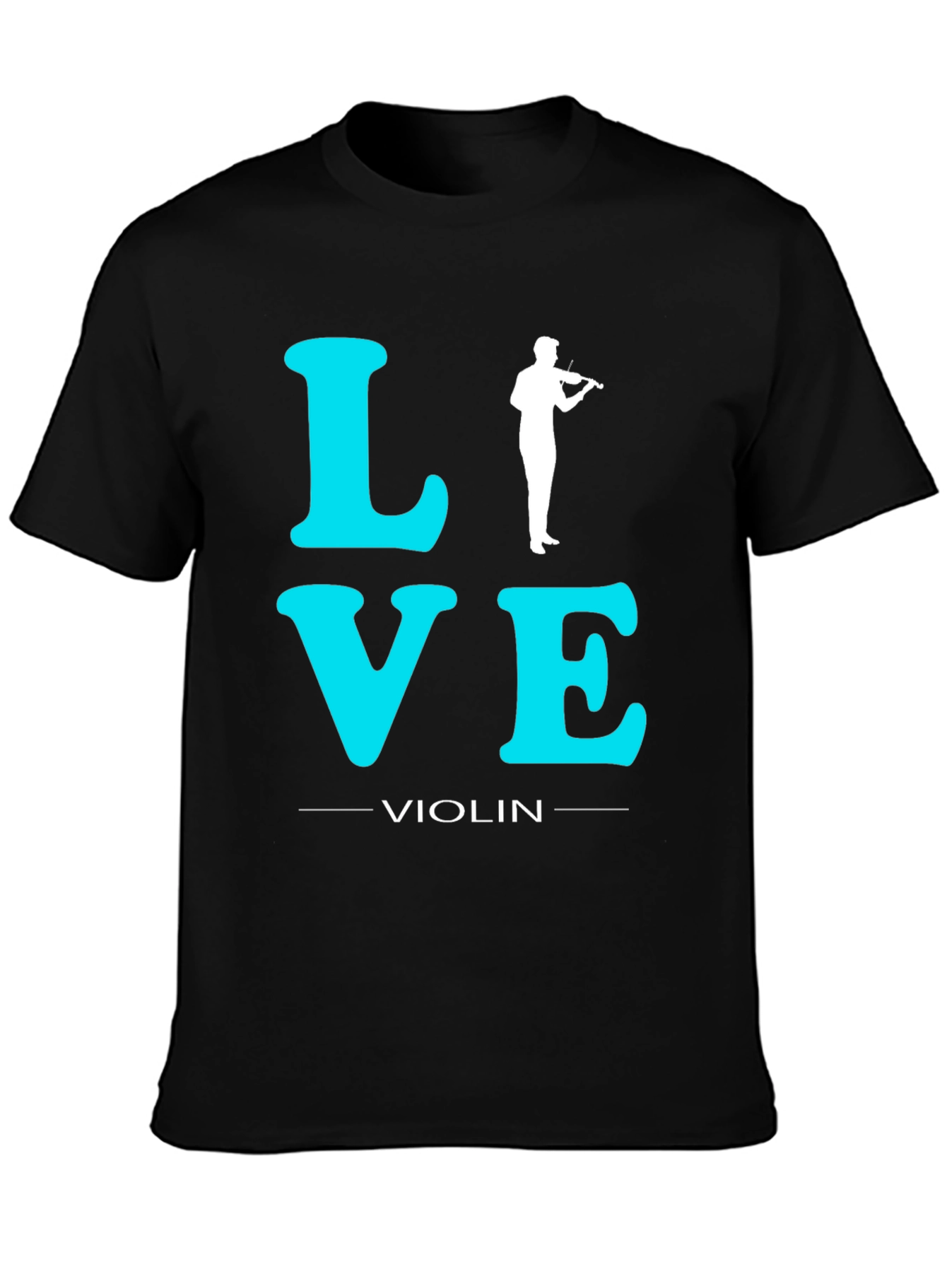 Black Love Violin T-Shirt - Music Lover Tee view 3
