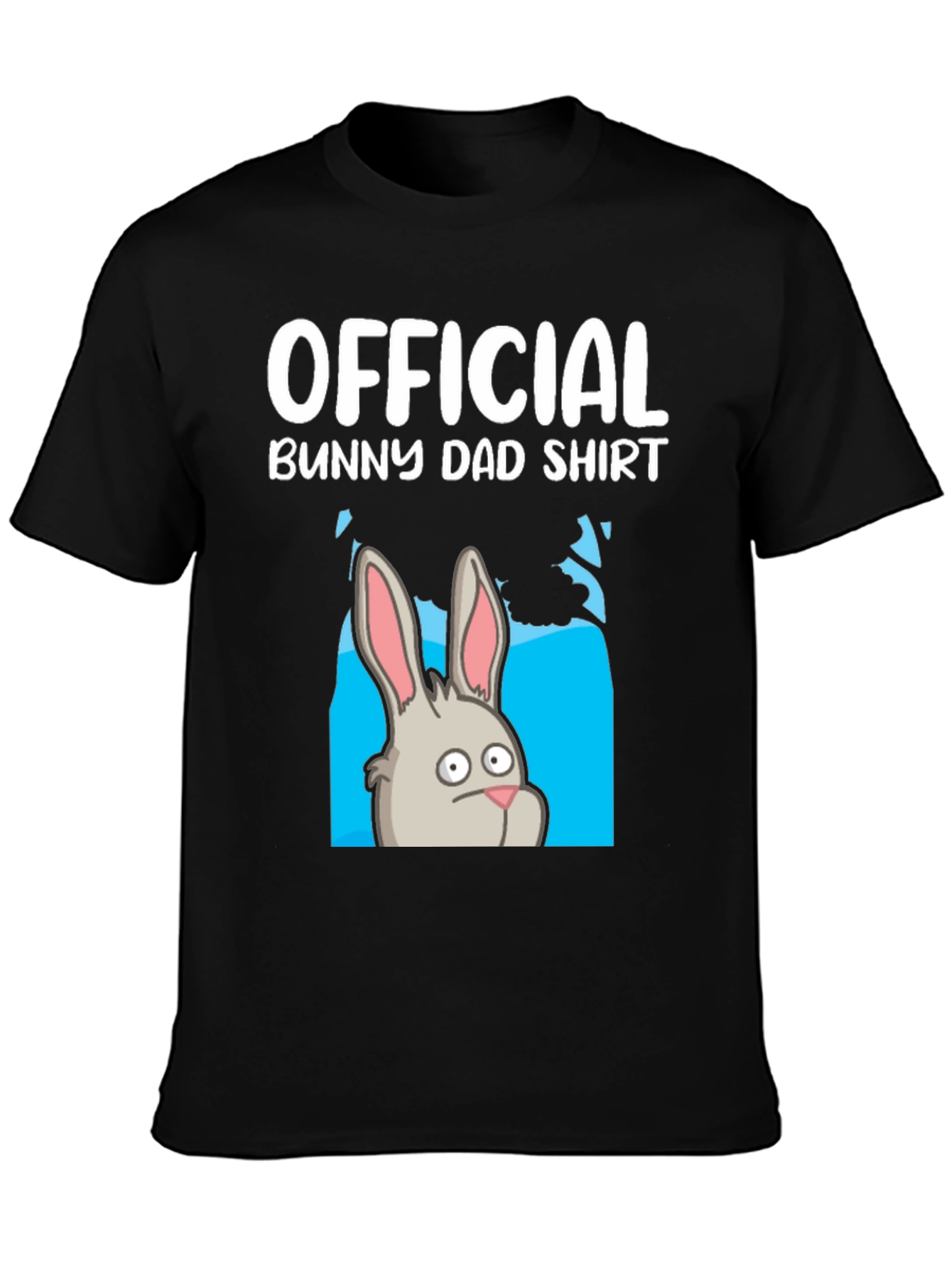 Black Official Bunny Dad Shirt - Funny Easter T-Shirt view 3