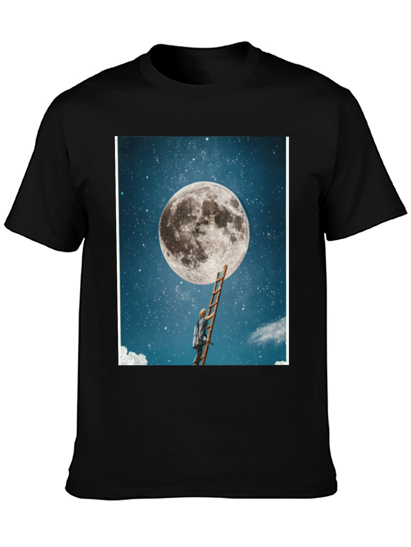 Black Moon Ladder Graphic T-Shirt - Black view 3
