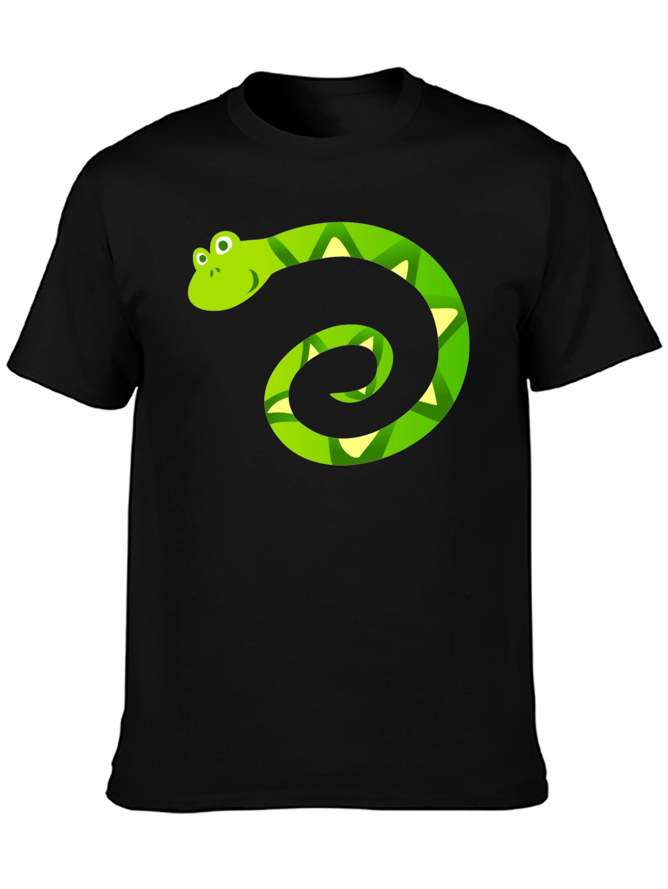 Black Snake Graphic Tee - Black Cotton T-Shirt view 3