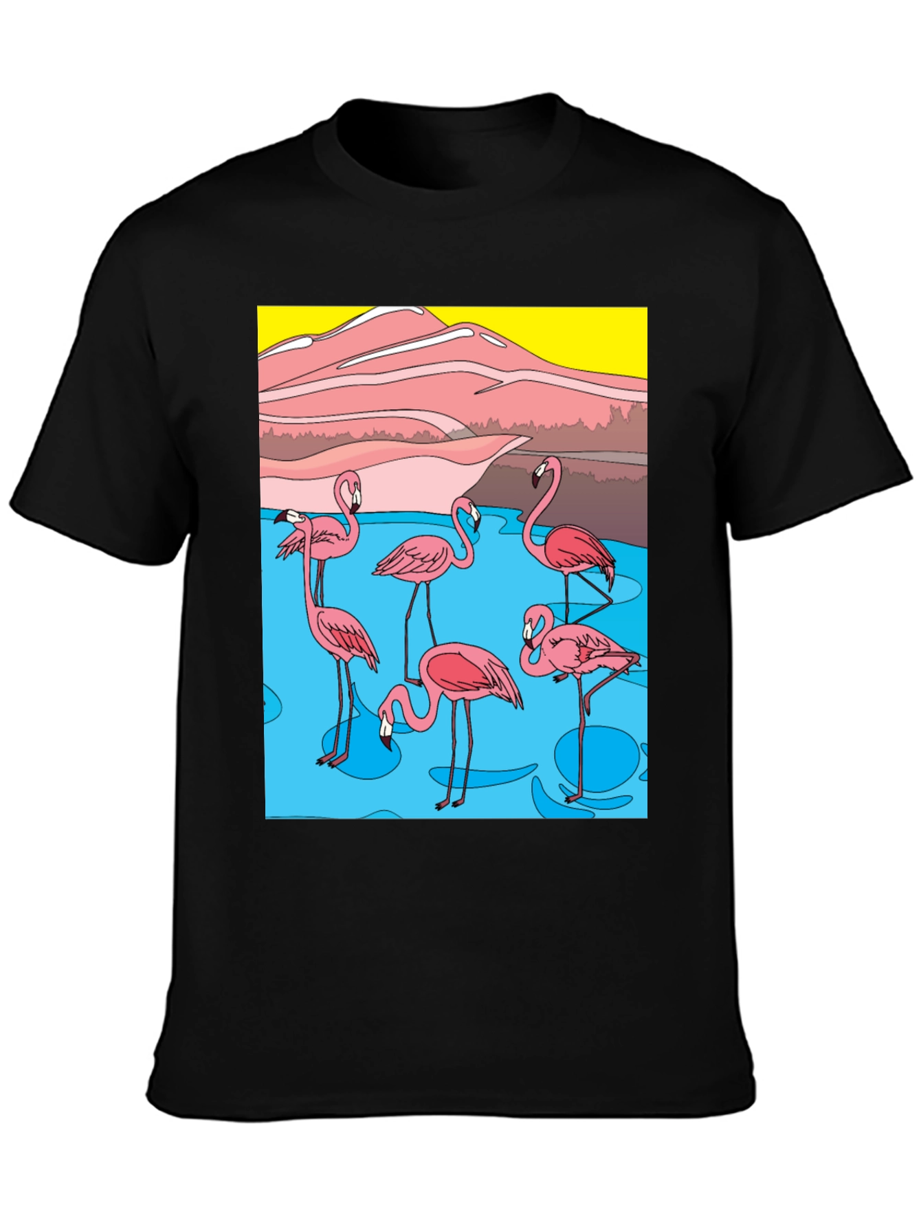 Funky Flamingo Graphic Tee - Soft Cotton Blend - 3