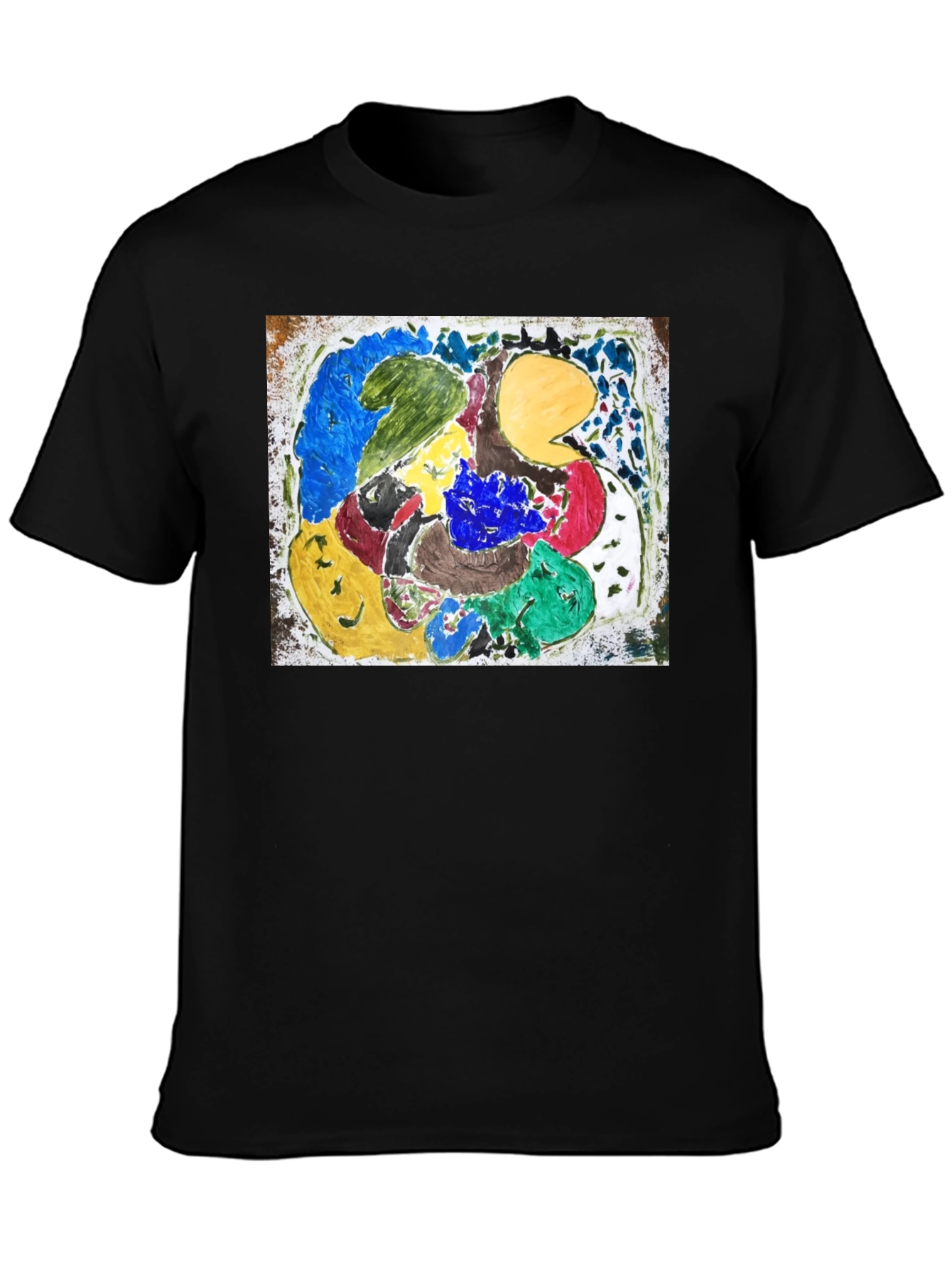 Black Abstract Art Graphic Tee - Unique Design view 3