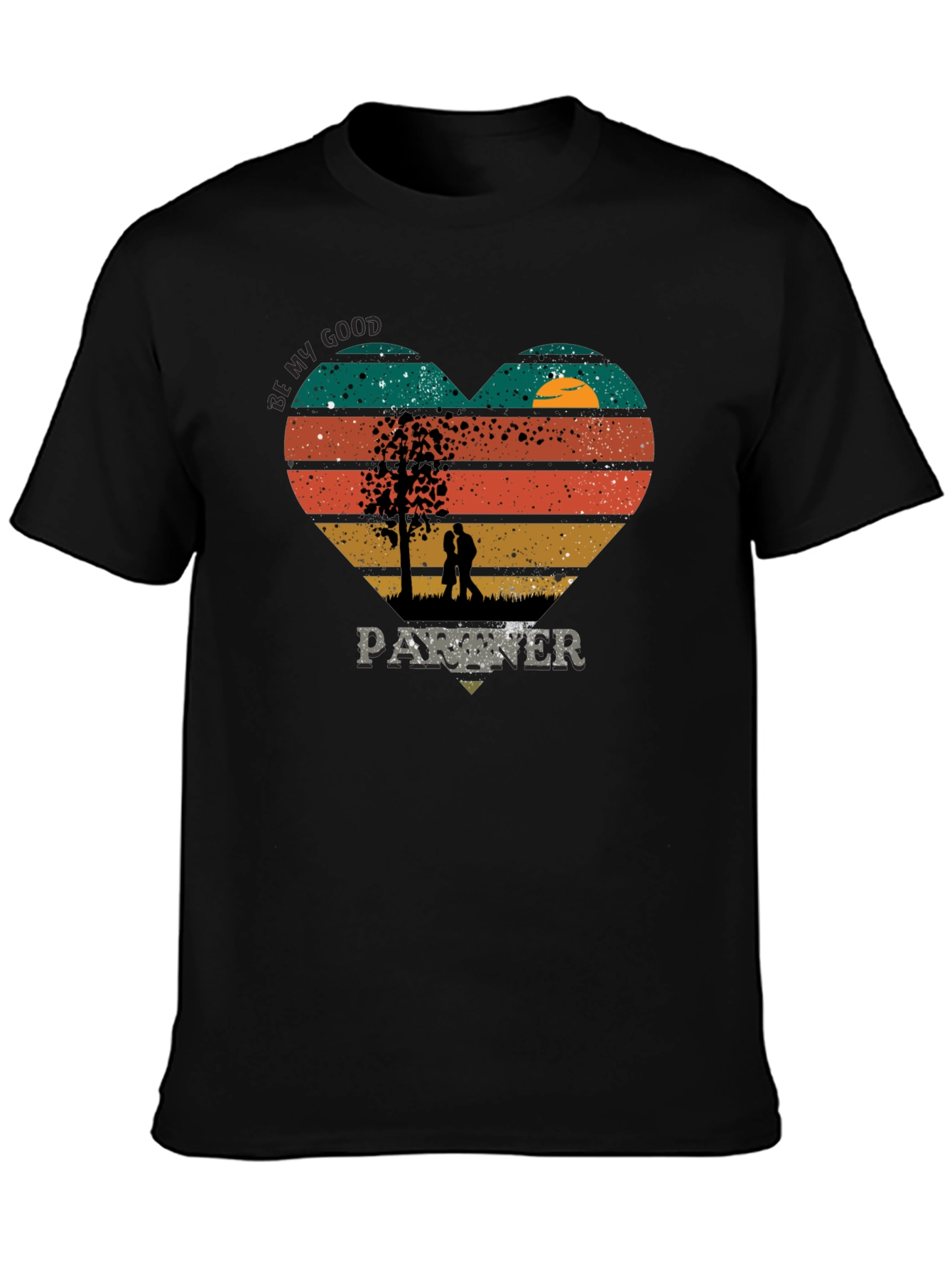 Black Be My Good Partner T-Shirt view 3