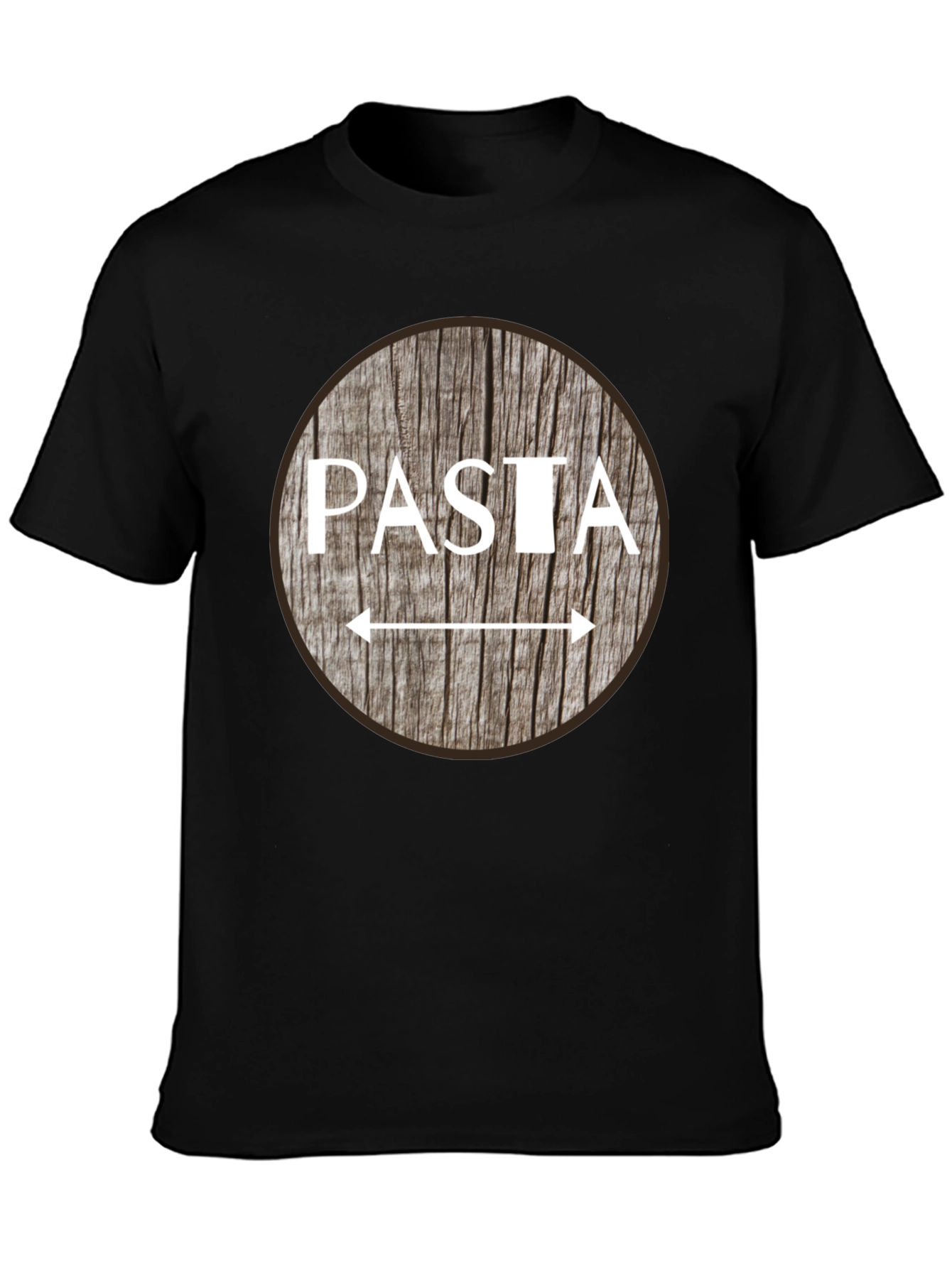 Black Pasta Arrow T-Shirt - Funny Foodie Tee view 3