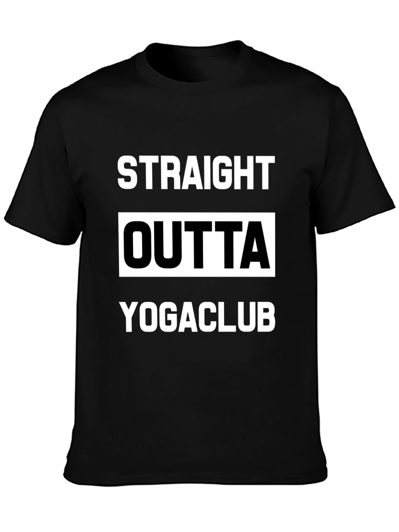 Black Straight Outta Yogaclub Black Graphic Tee view 3