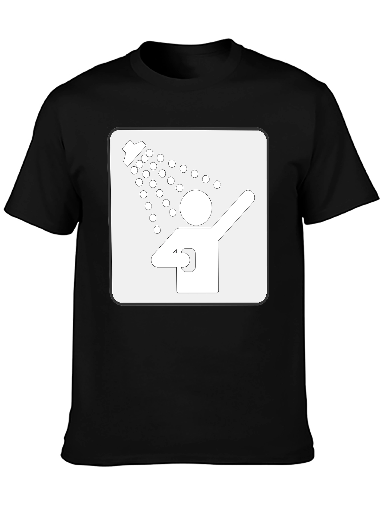 Black Shower Time Graphic Tee - Soft Cotton Blend Comfort view 3