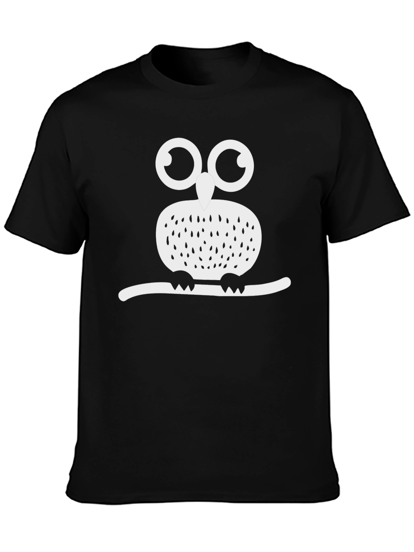 Black Owl Graphic Tee - Unisex Black T-Shirt view 3