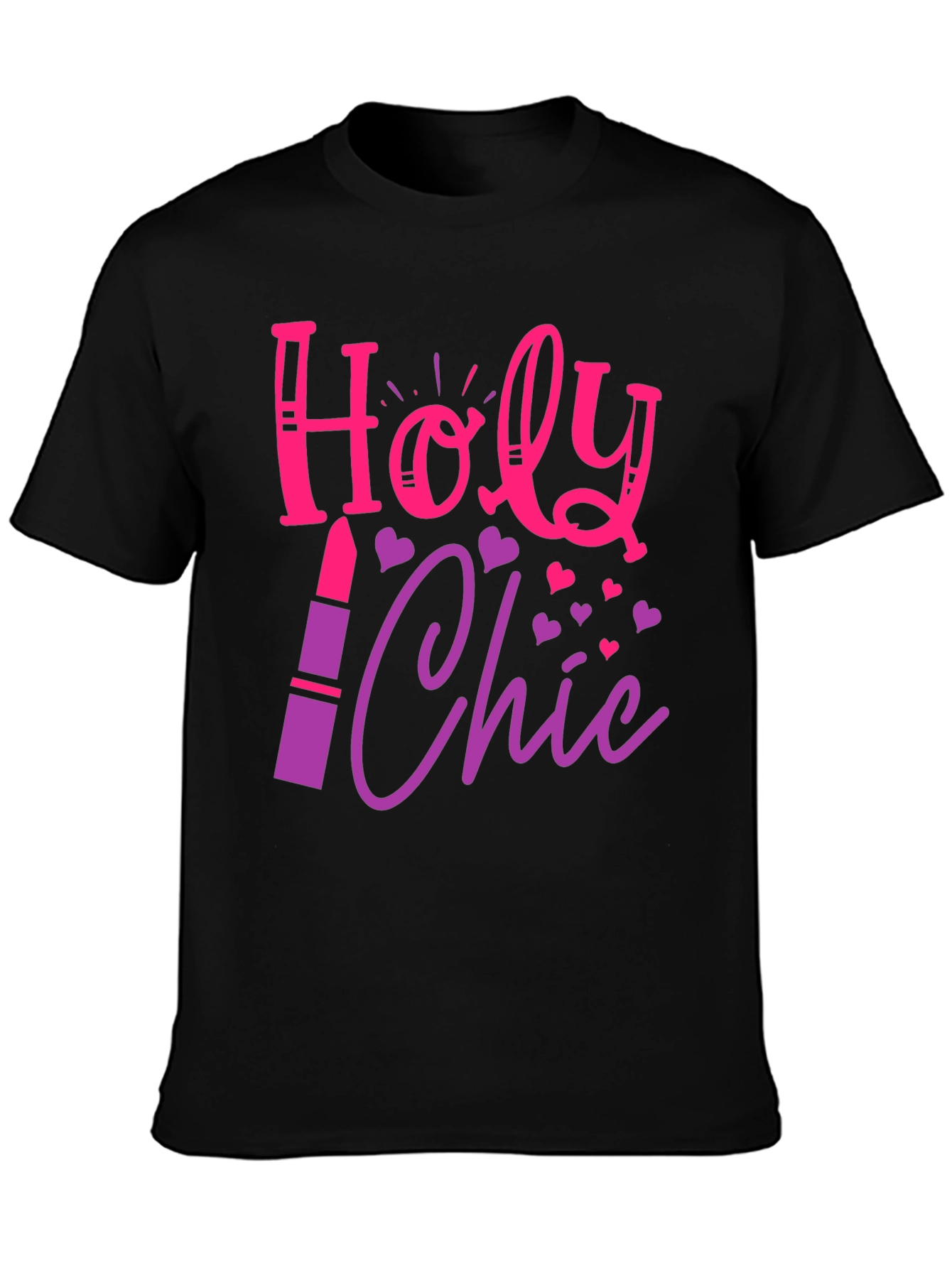 Black Holy Chic Graphic Tee - Stylish & Fun! view 3