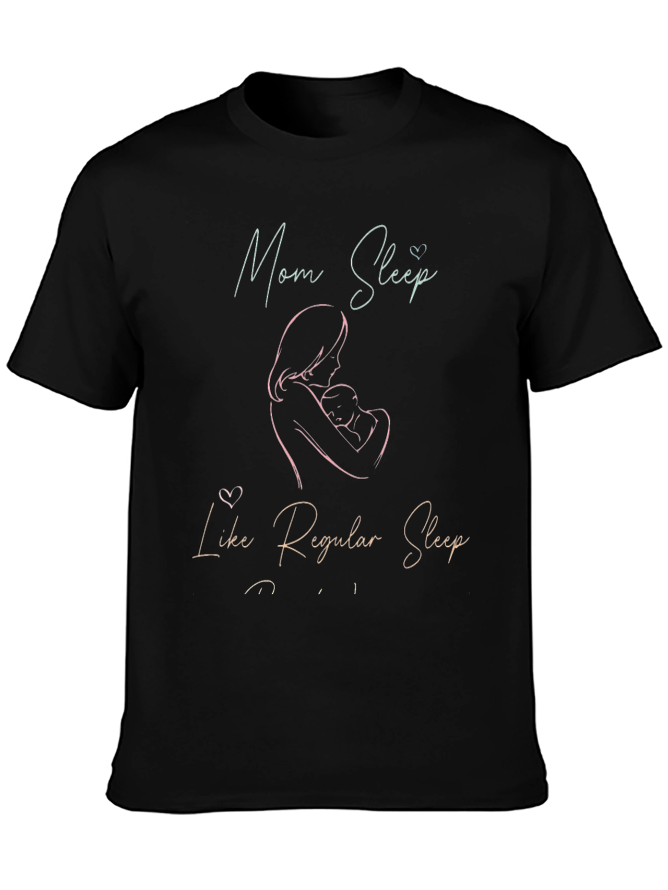 Black Mom Sleep Funny Graphic Tee view 3