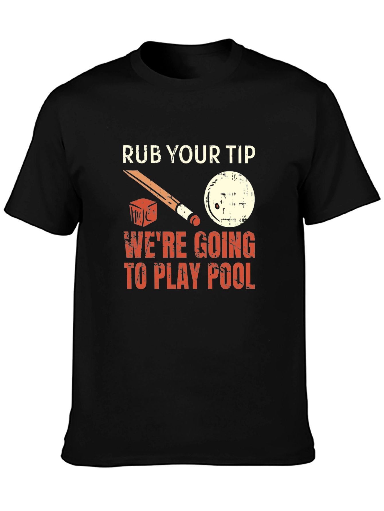 Black Rub Your Tip Pool T-Shirt view 3