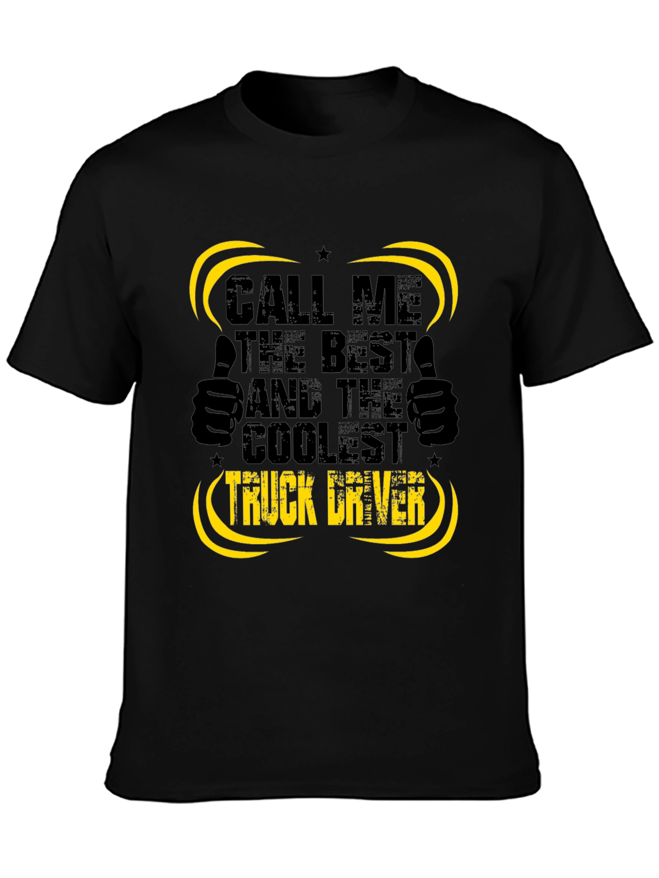 Black Coolest Truck Driver Black T-Shirt view 3