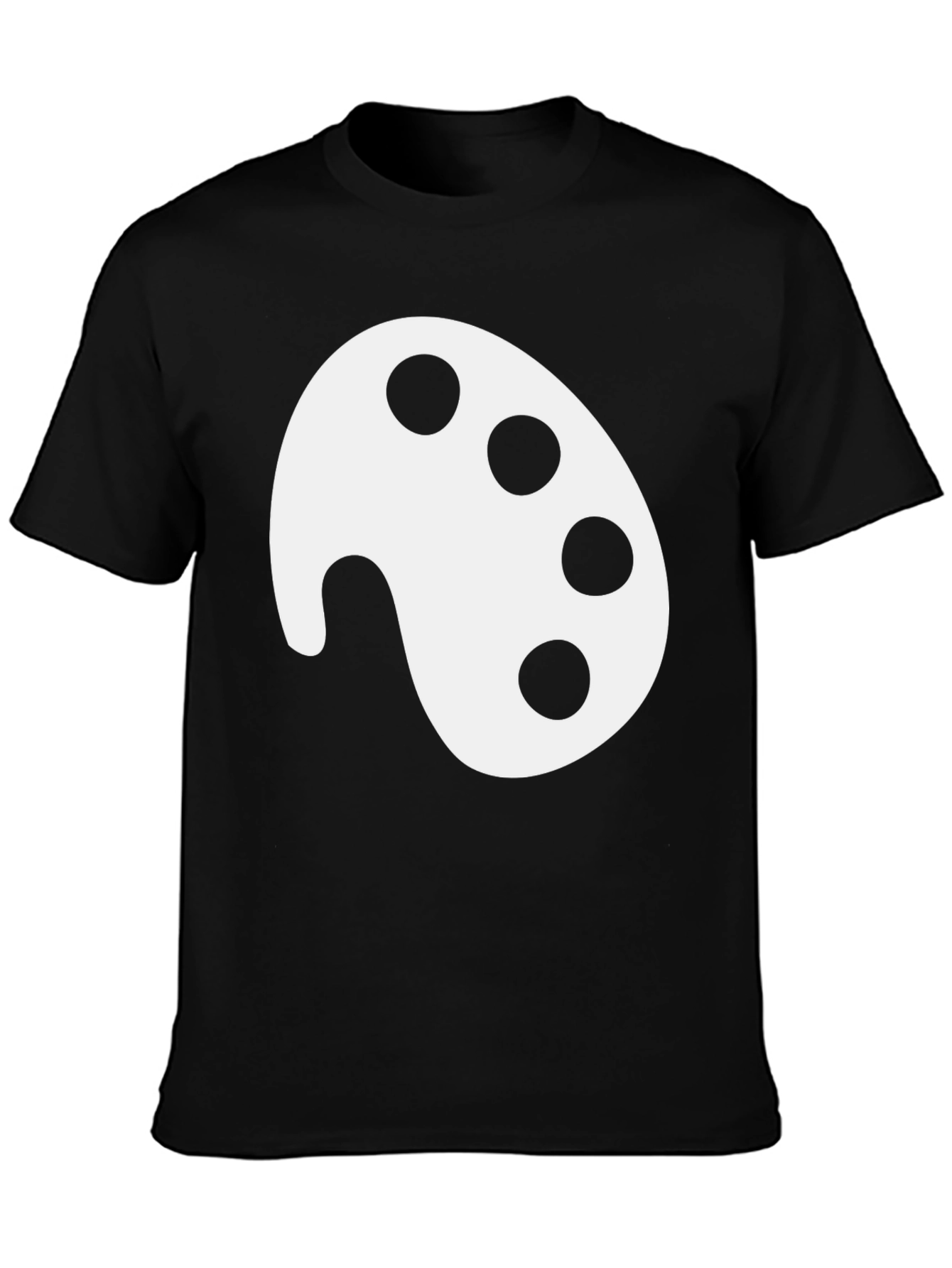 Black Artist Palette Black T-Shirt - Painter's Essential view 3