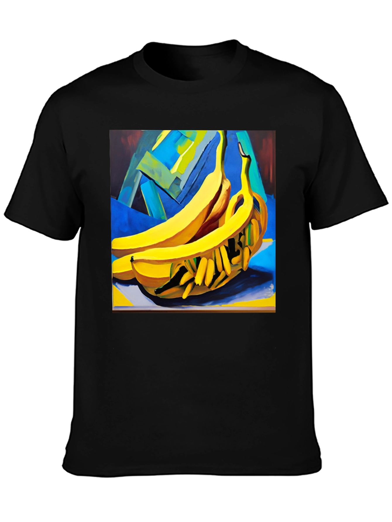 Black Abstract Banana T-Shirt view 3