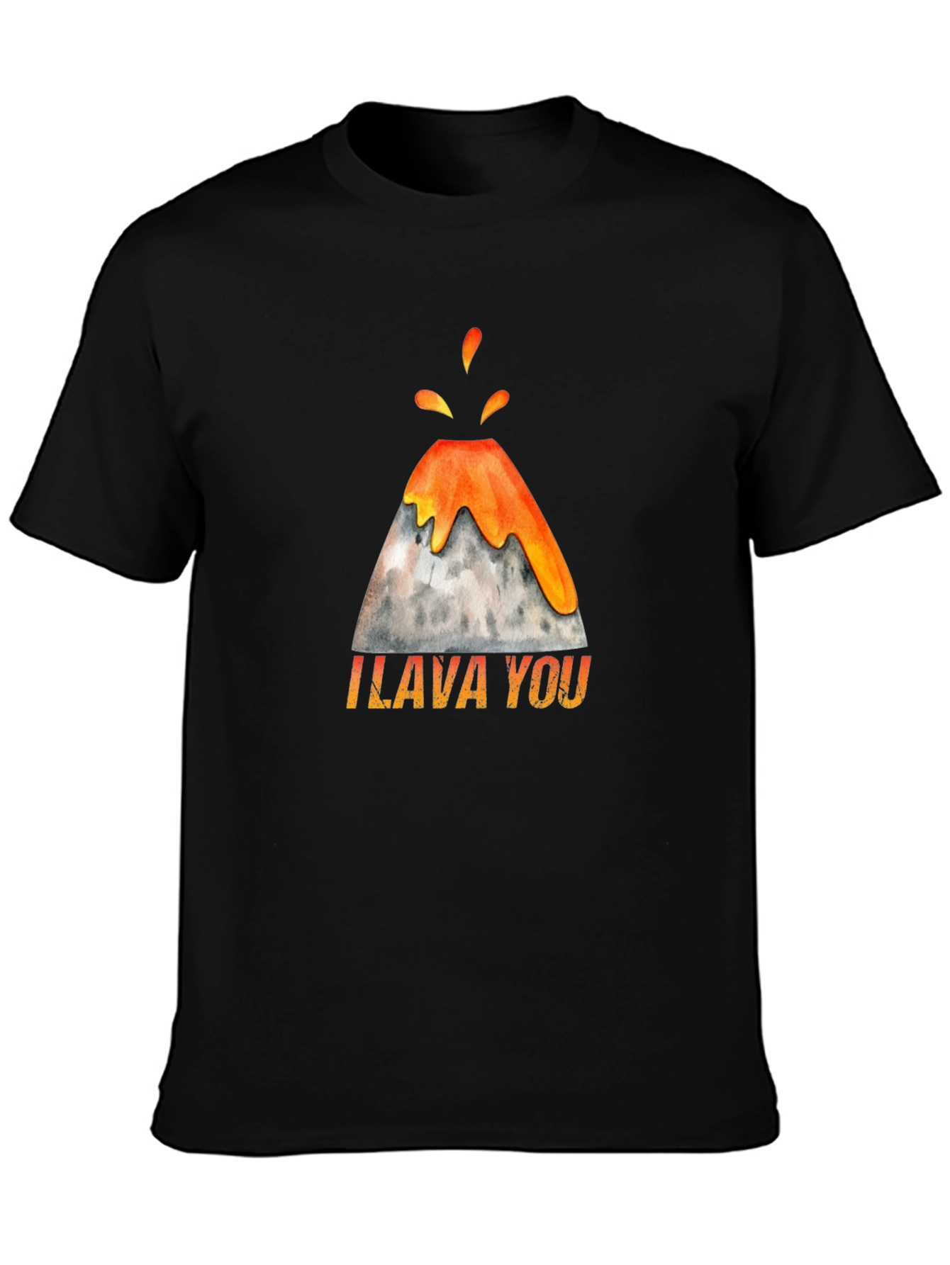 Black I Lava You Volcano Graphic Tee view 3