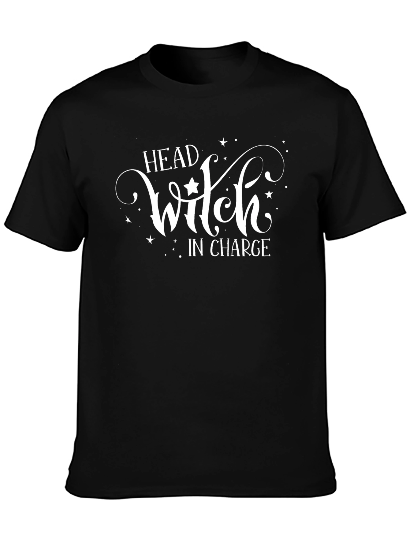 Black Head Witch in Charge Black T-Shirt view 3