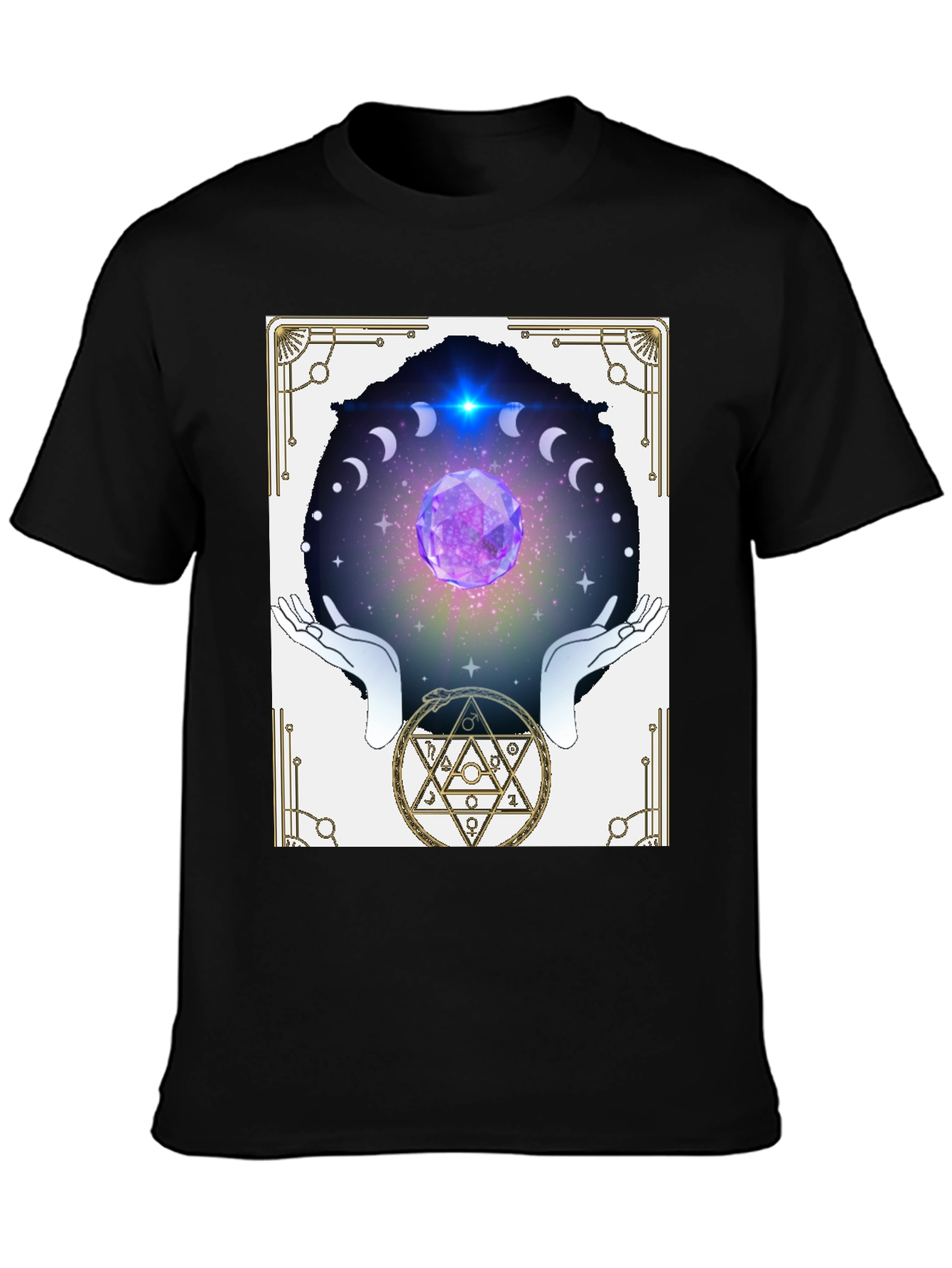 Black Mystic Crystal Ball Graphic Tee view 3
