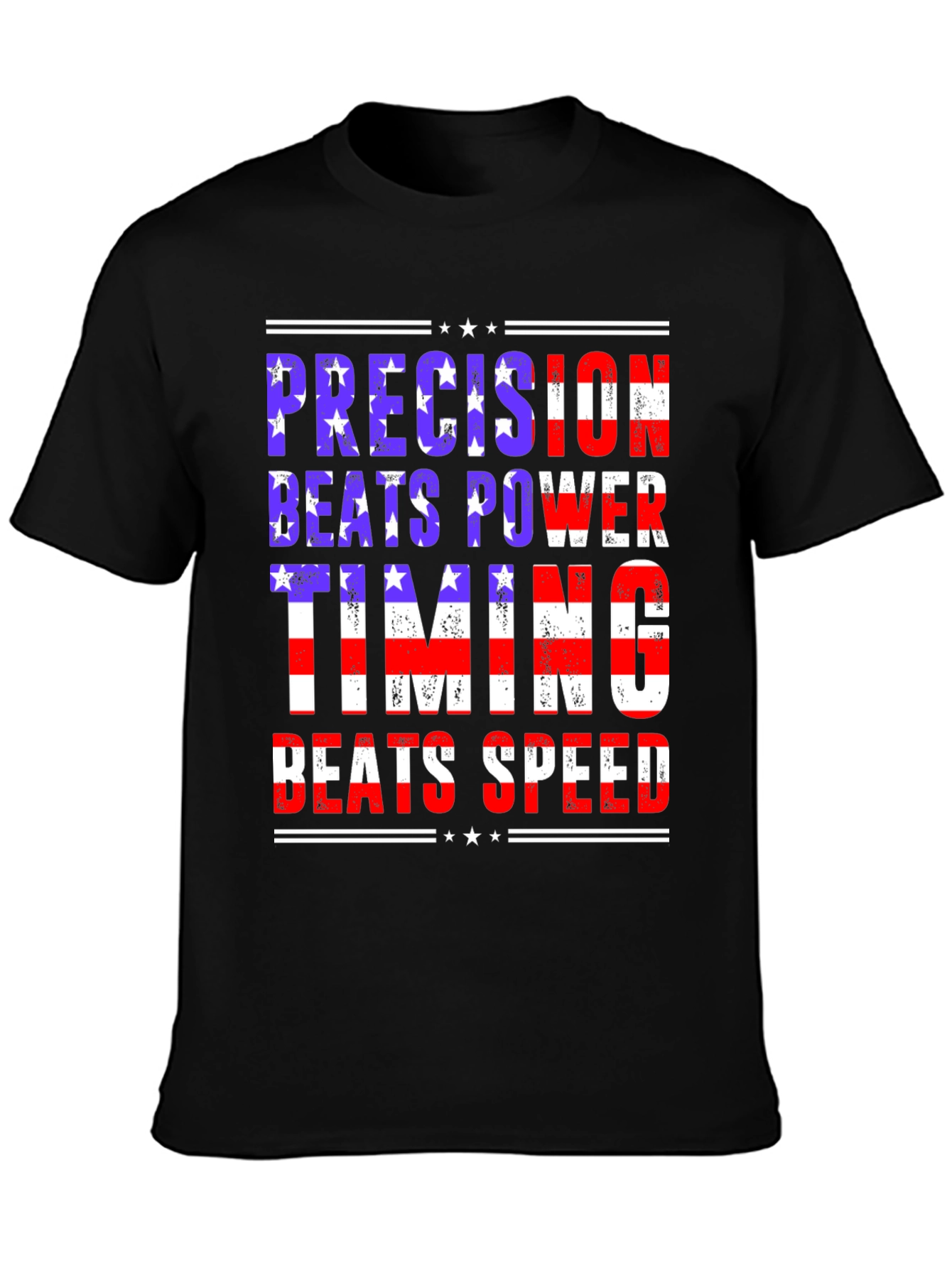 Black Precision Beats Power Graphic Tee view 3