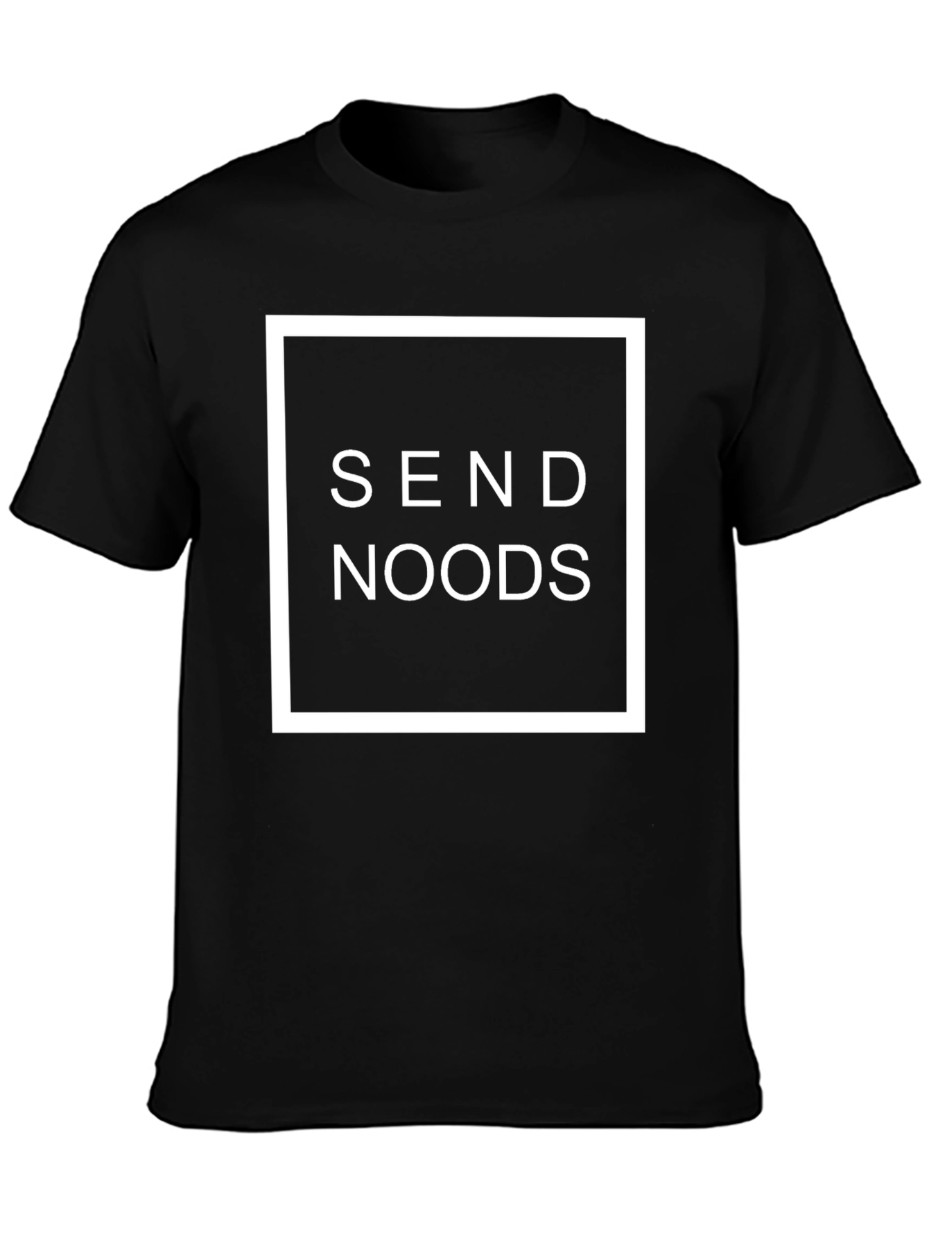 Black Send Noods Graphic Tee - Trendy Black T-Shirt view 3
