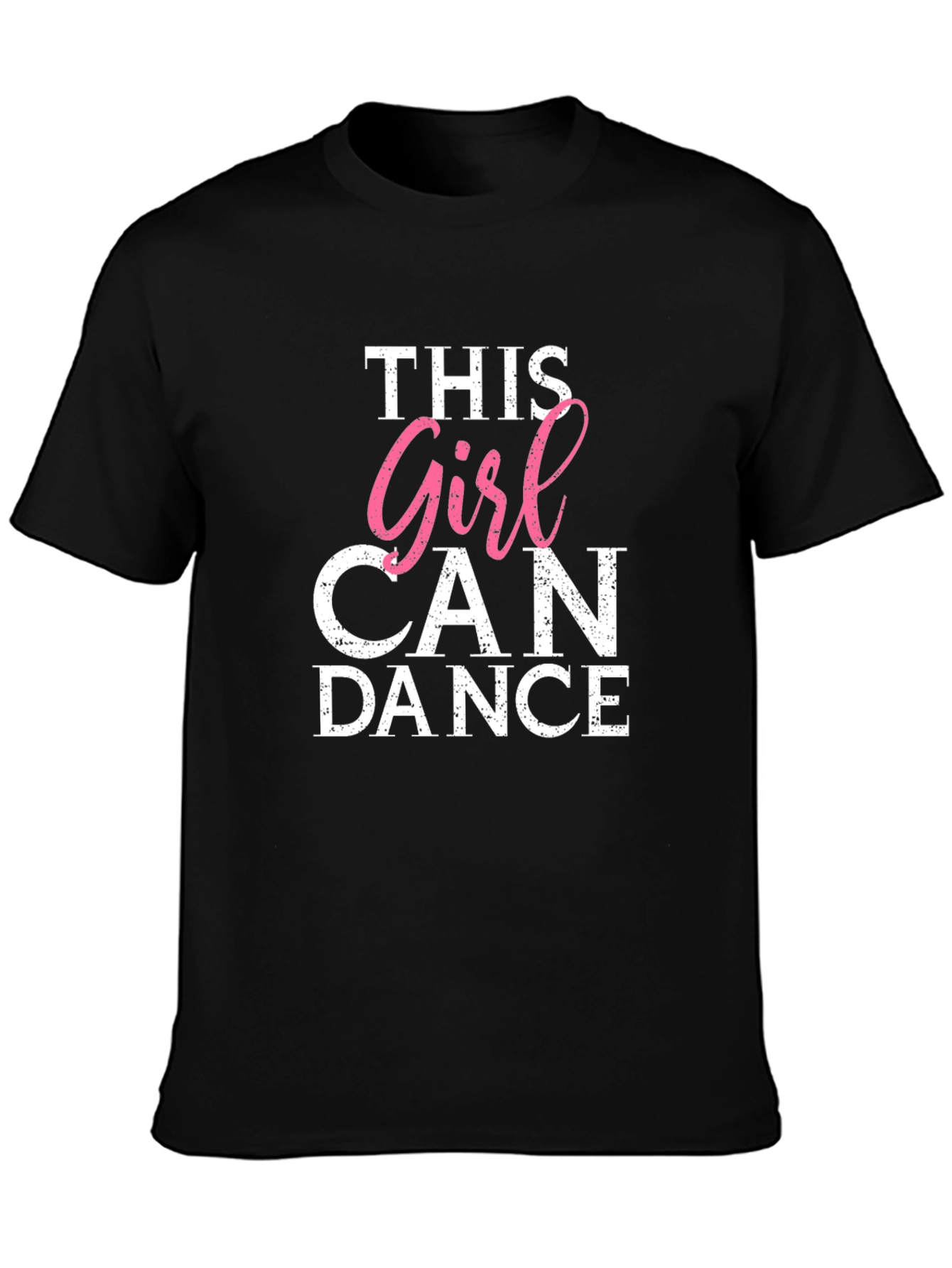 Black This Girl Can Dance Graphic Tee - Black Cotton Blend view 3