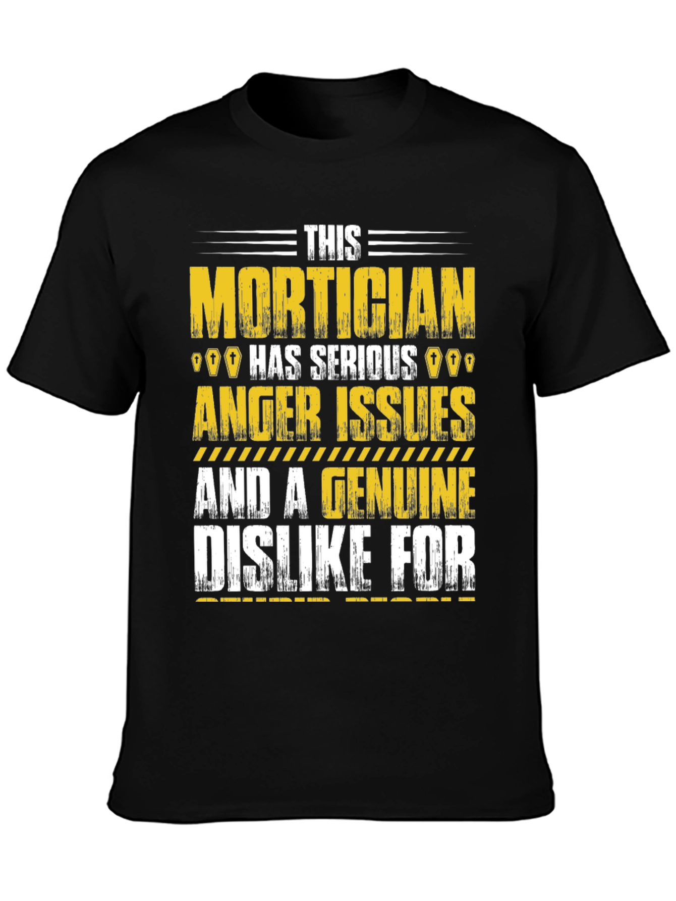 Black Mortician Humor Graphic T-Shirt view 3